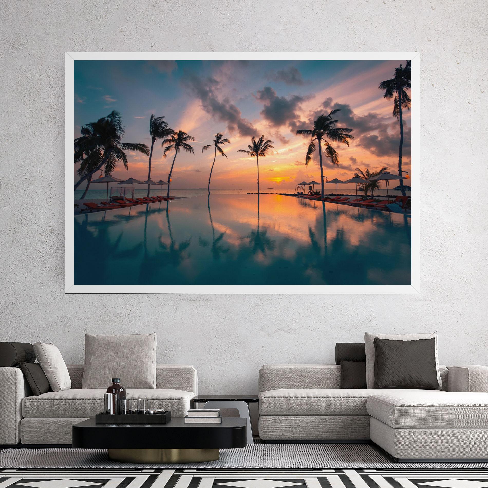 Vászonkép Tropical Beach mockup 2