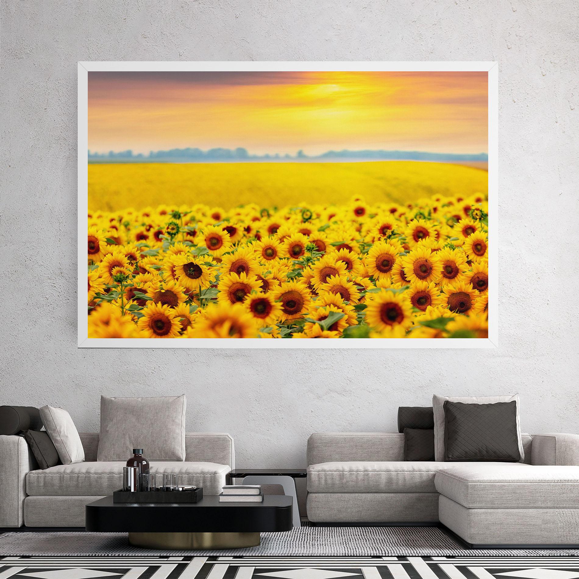 Vászonkép Yellow Sunflowers mockup 2