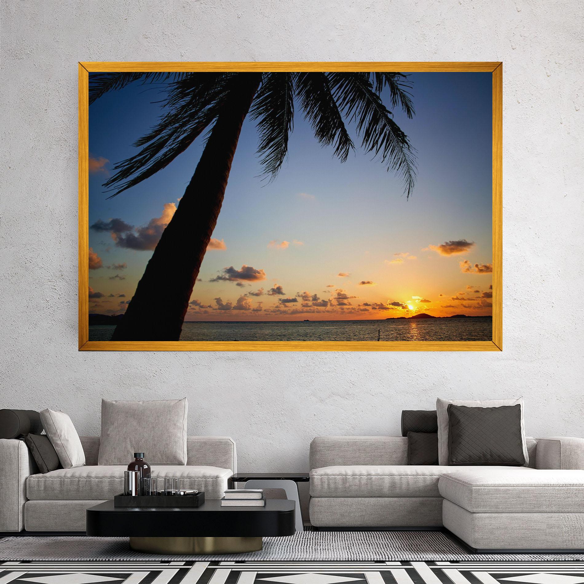 Vászonkép Palm Tree Silhouette mockup 2