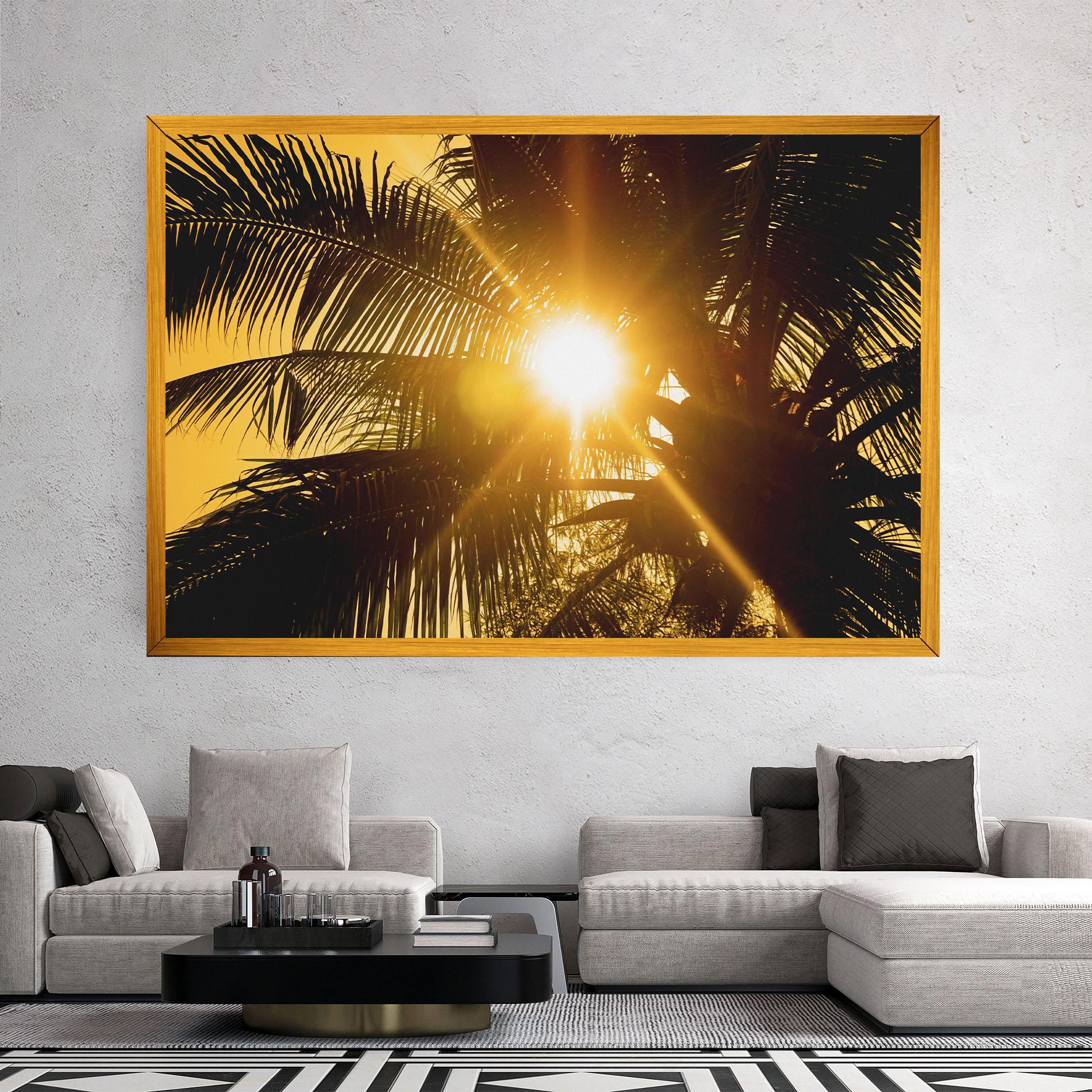 Vászonkép Palm Trees Sun mockup 2