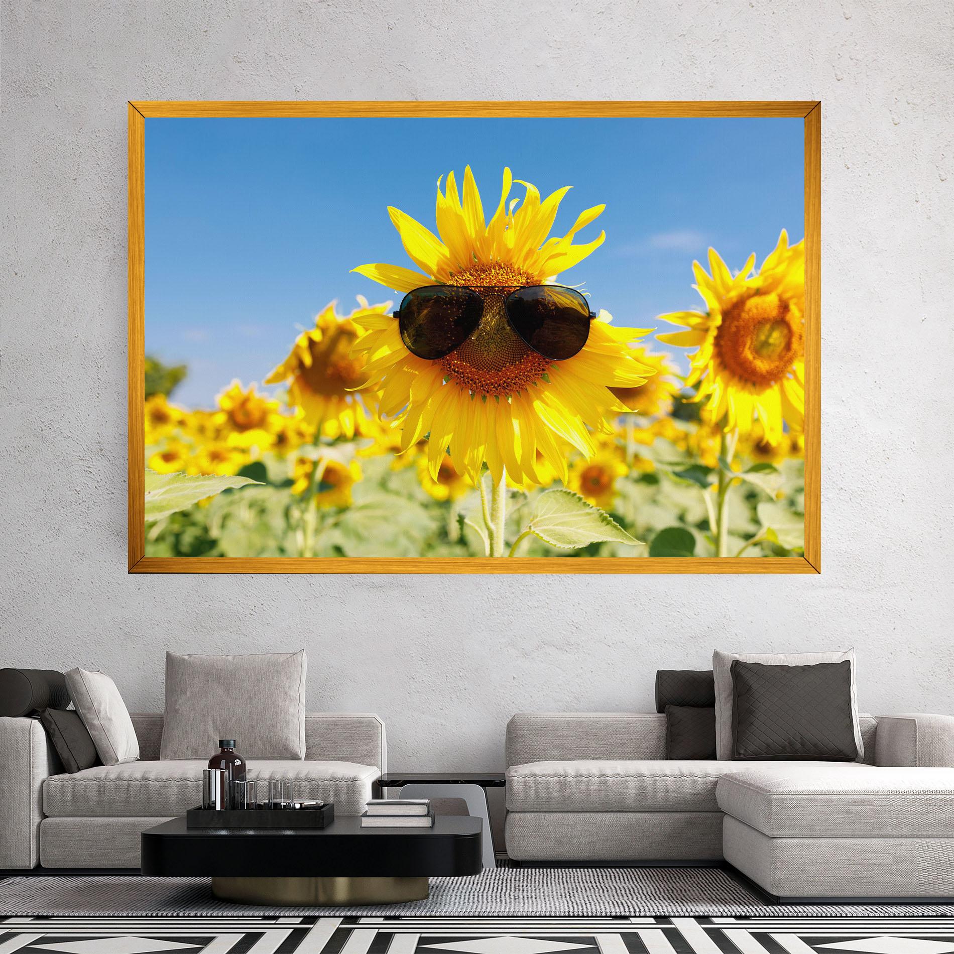 Vászonkép Sun Flower Glasses mockup 2