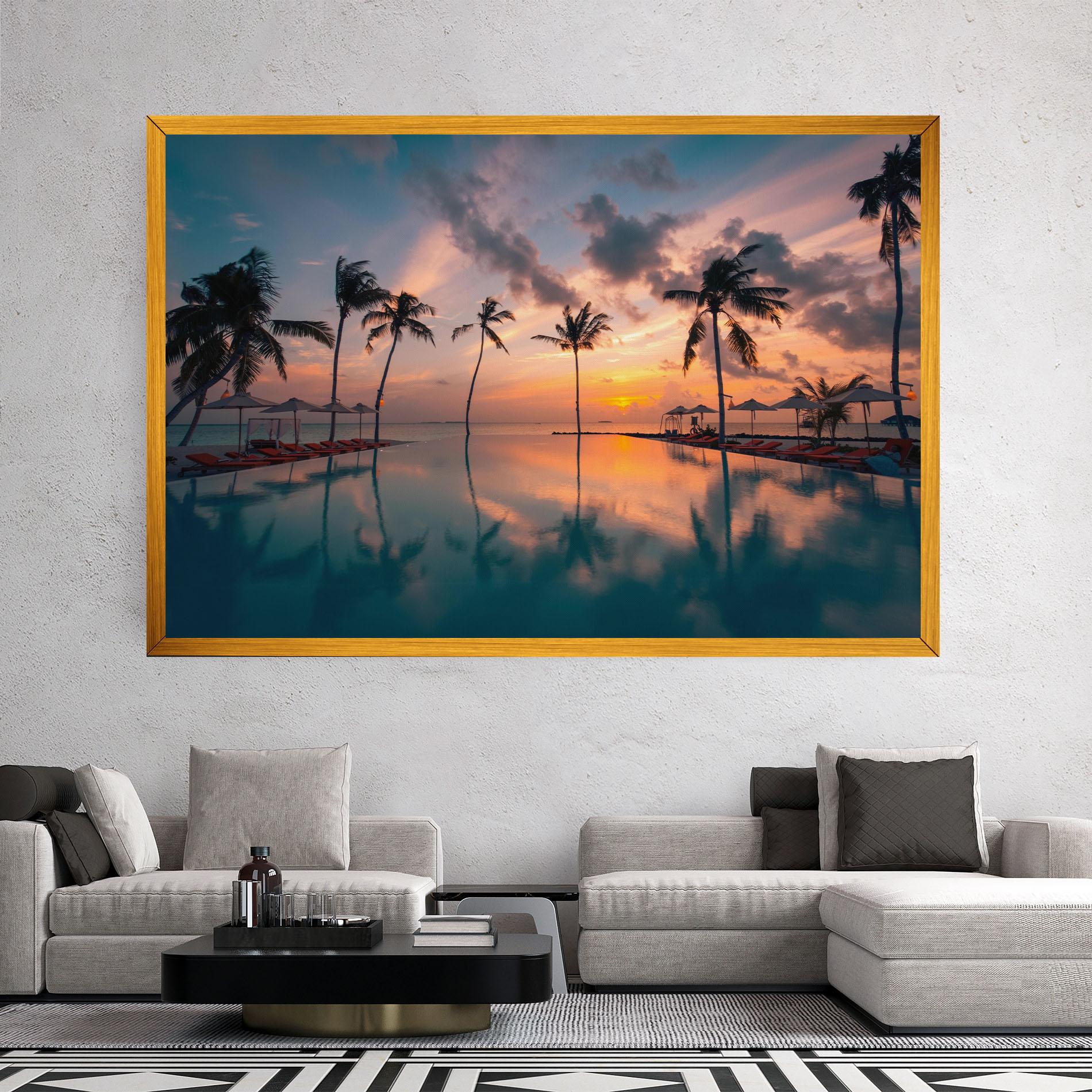 Vászonkép Tropical Beach mockup 2