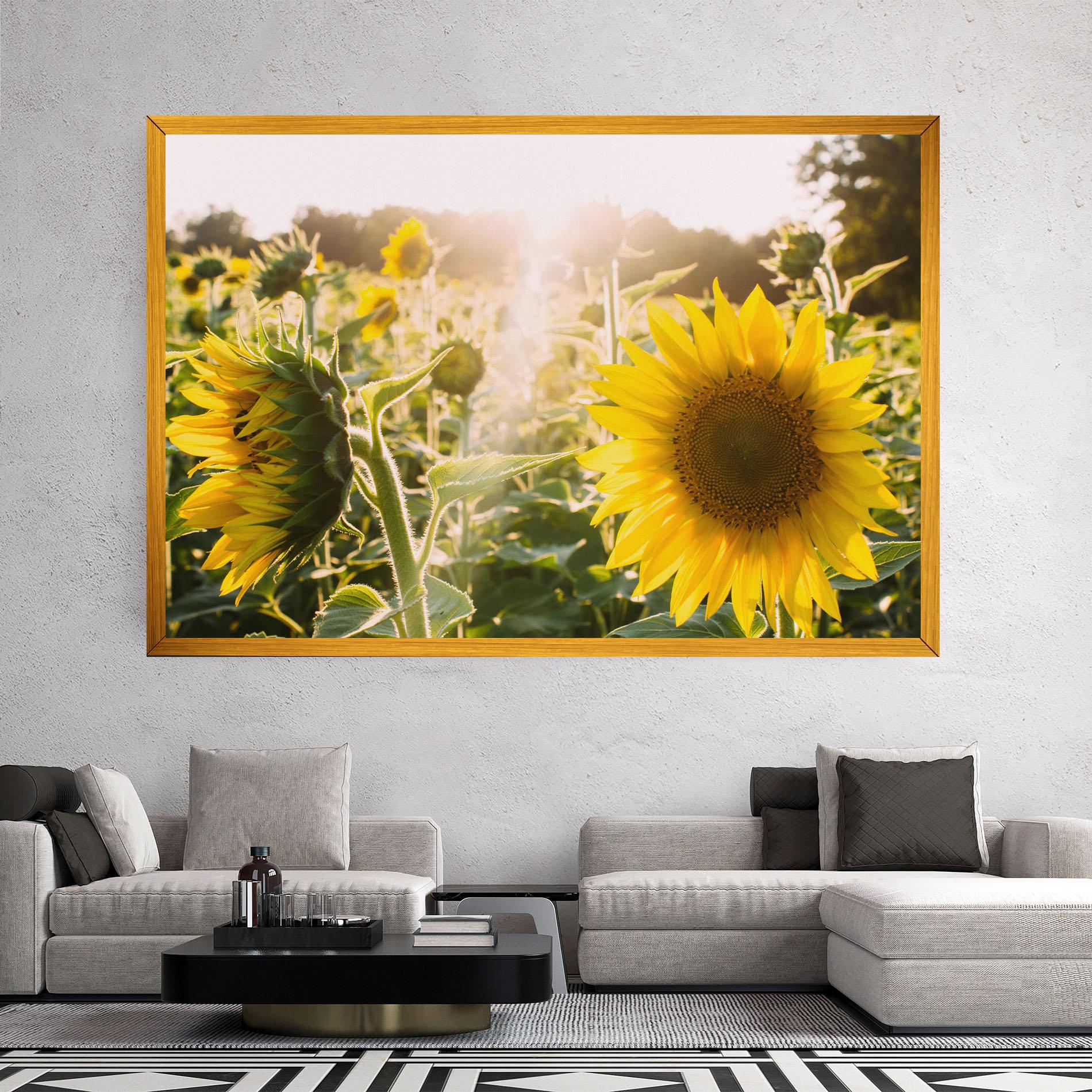 Vászonkép Yellow Sun Flower mockup 2
