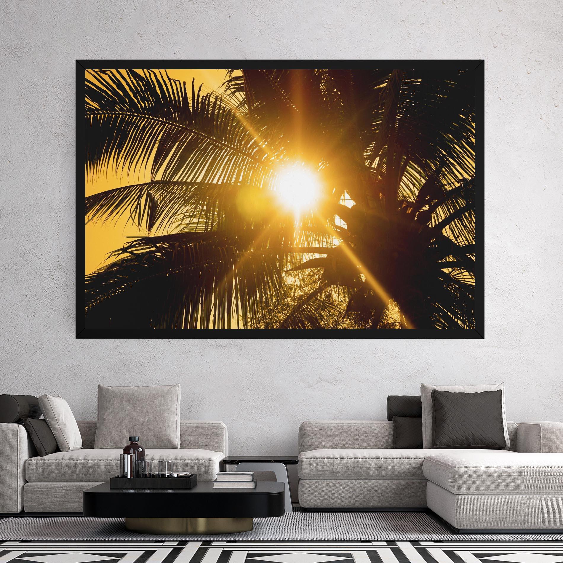 Vászonkép Palm Trees Sun mockup 2