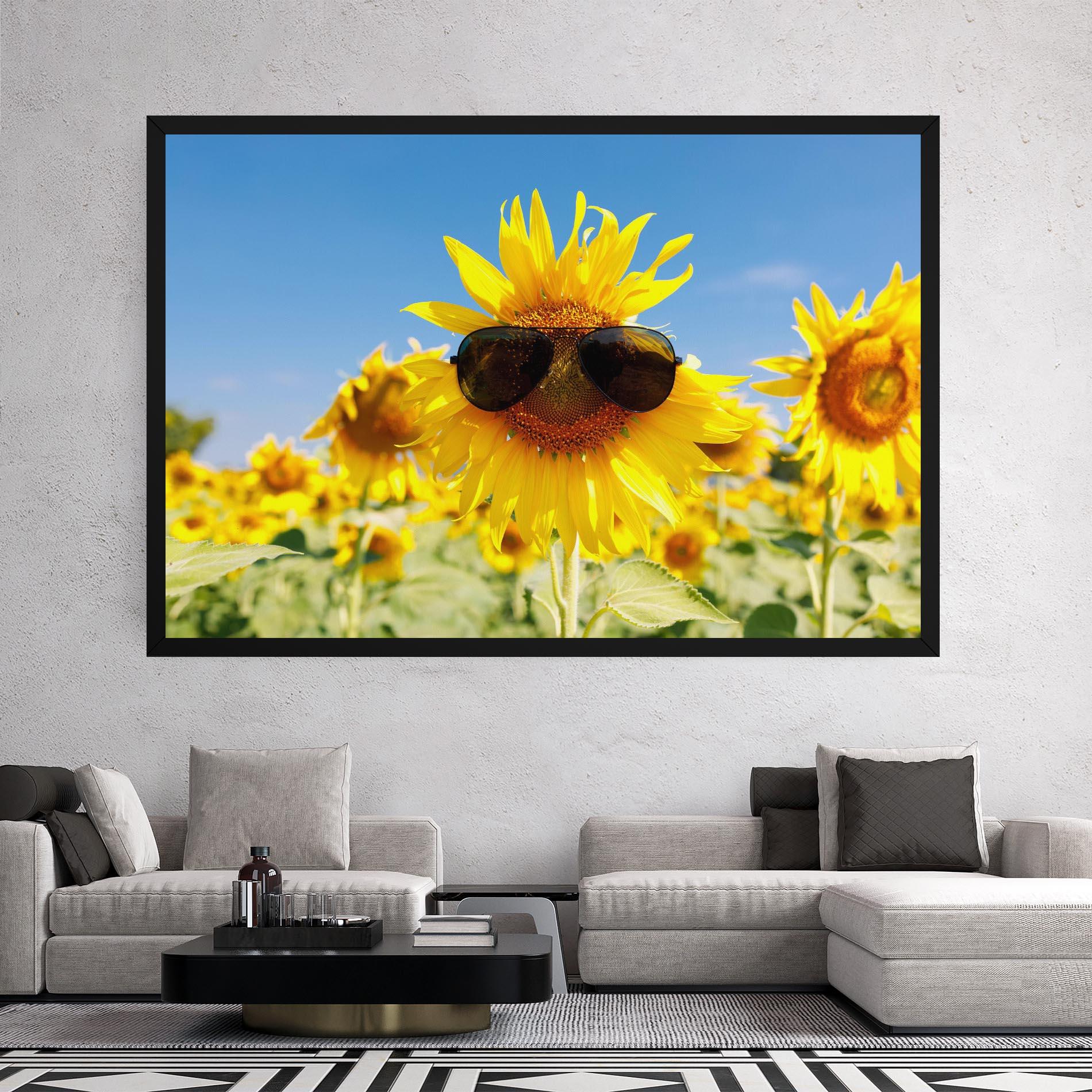 Vászonkép Sun Flower Glasses mockup 2