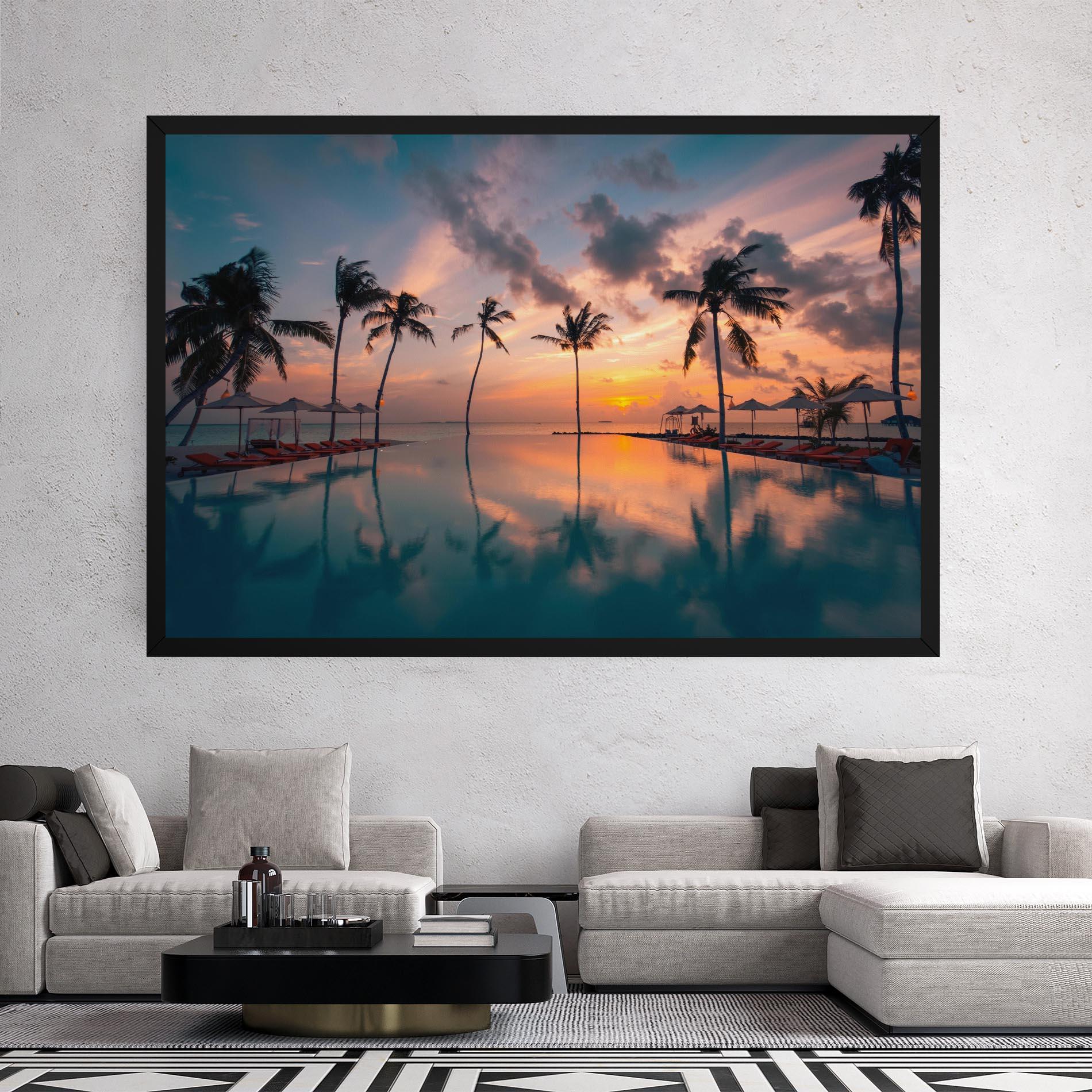 Vászonkép Tropical Beach mockup 2