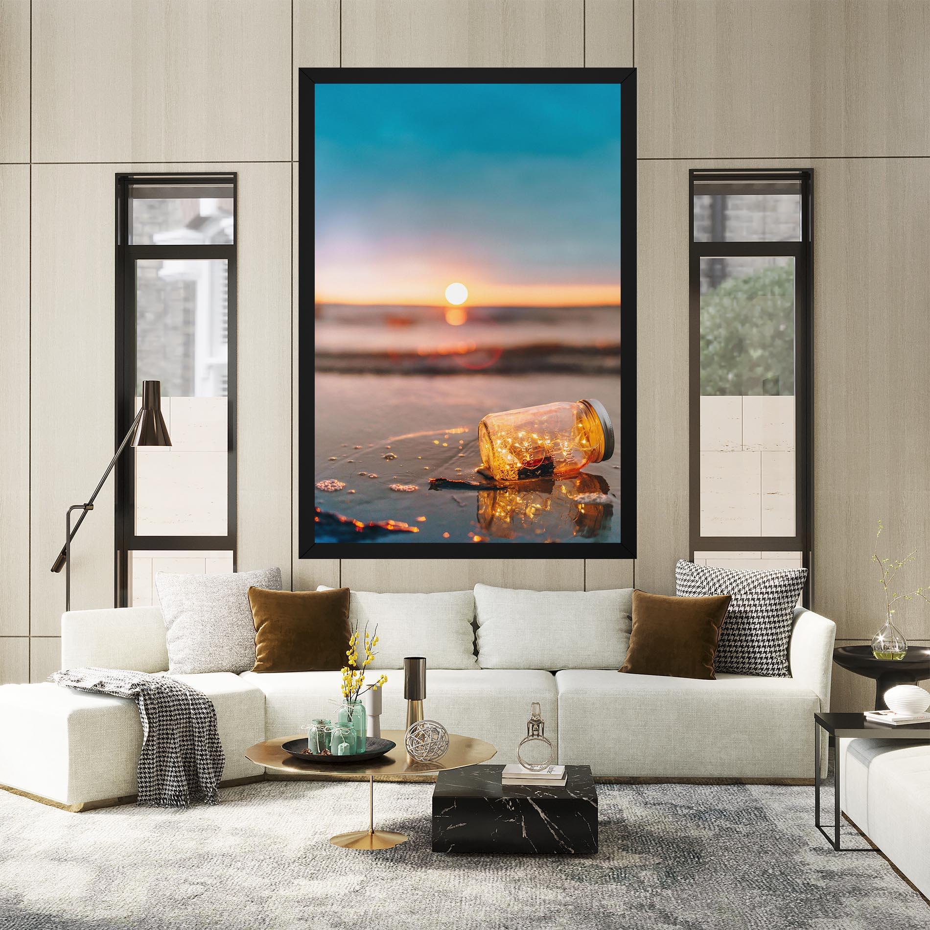 Vászonkép Jar With Lights mockup 2