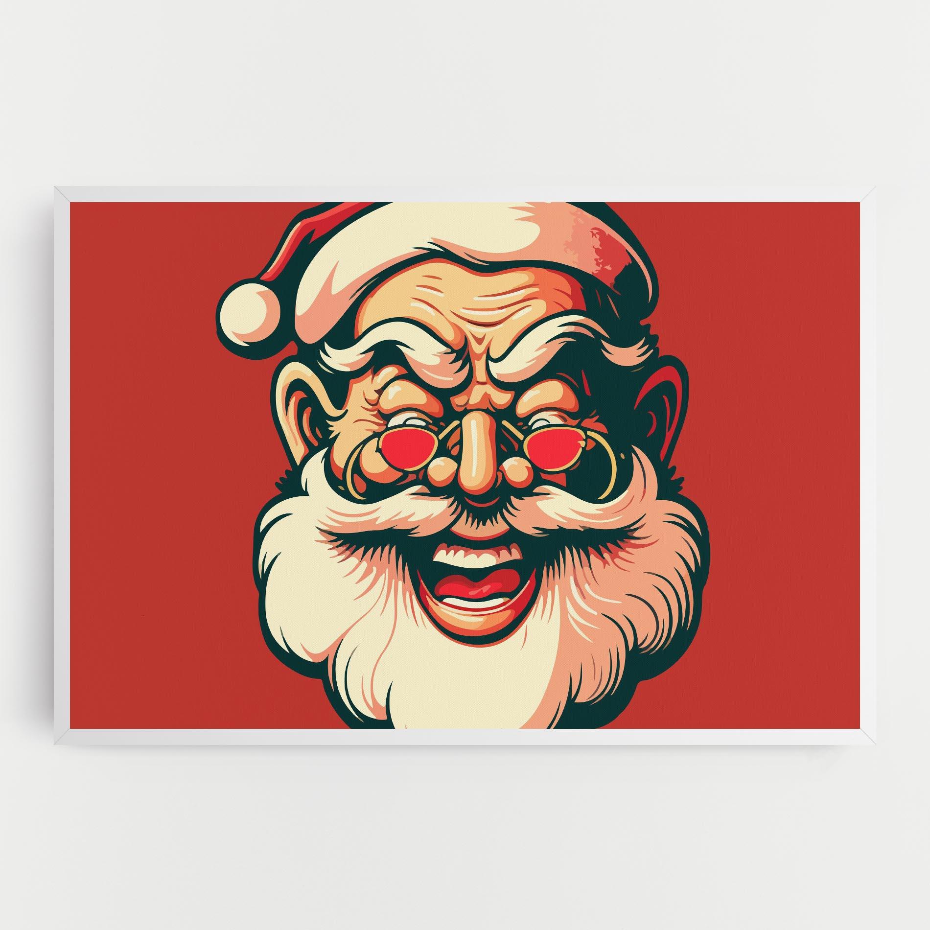 Vászonkép Santa Crazy Smile mockup 0