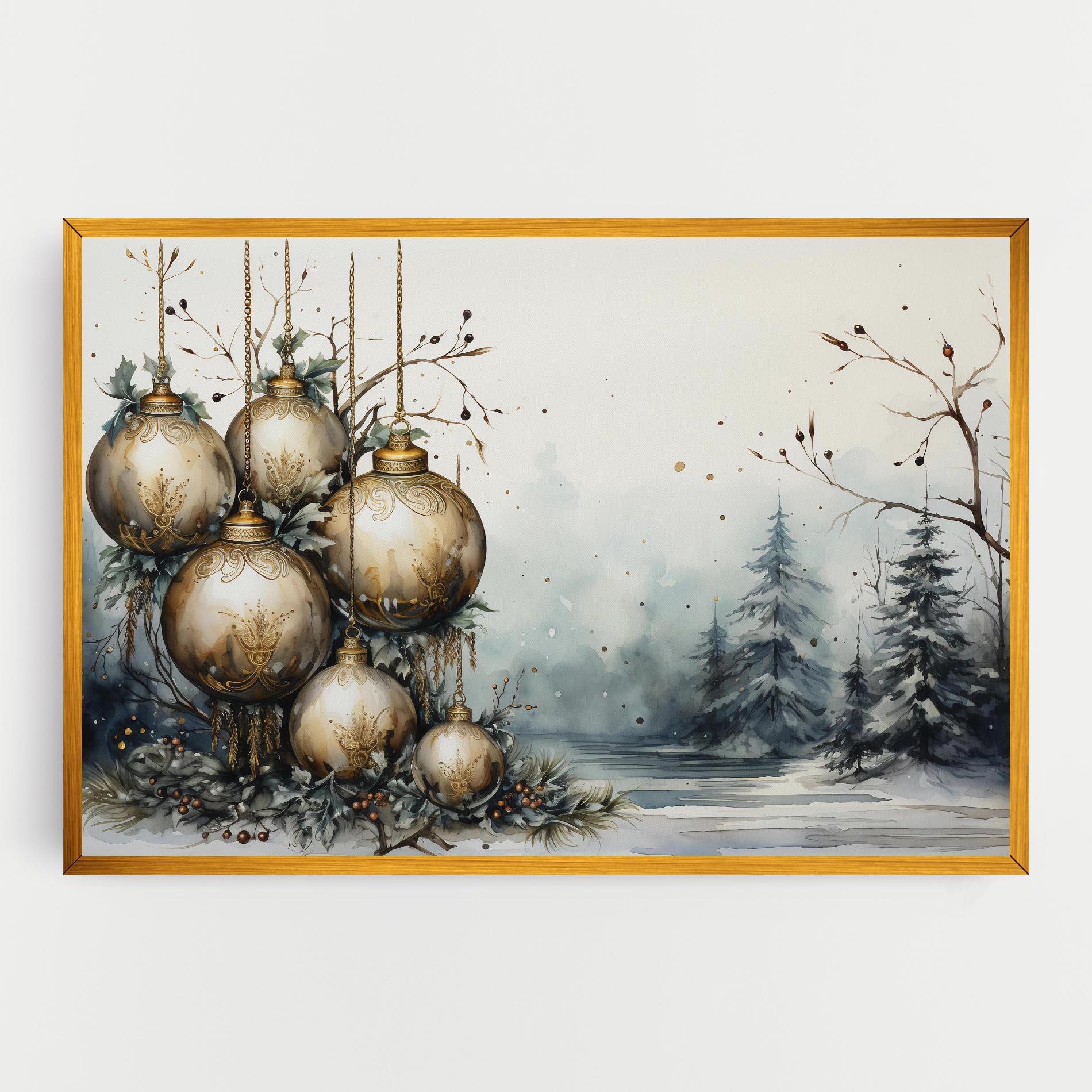 Vászonkép Christmas Art Paper mockup 0