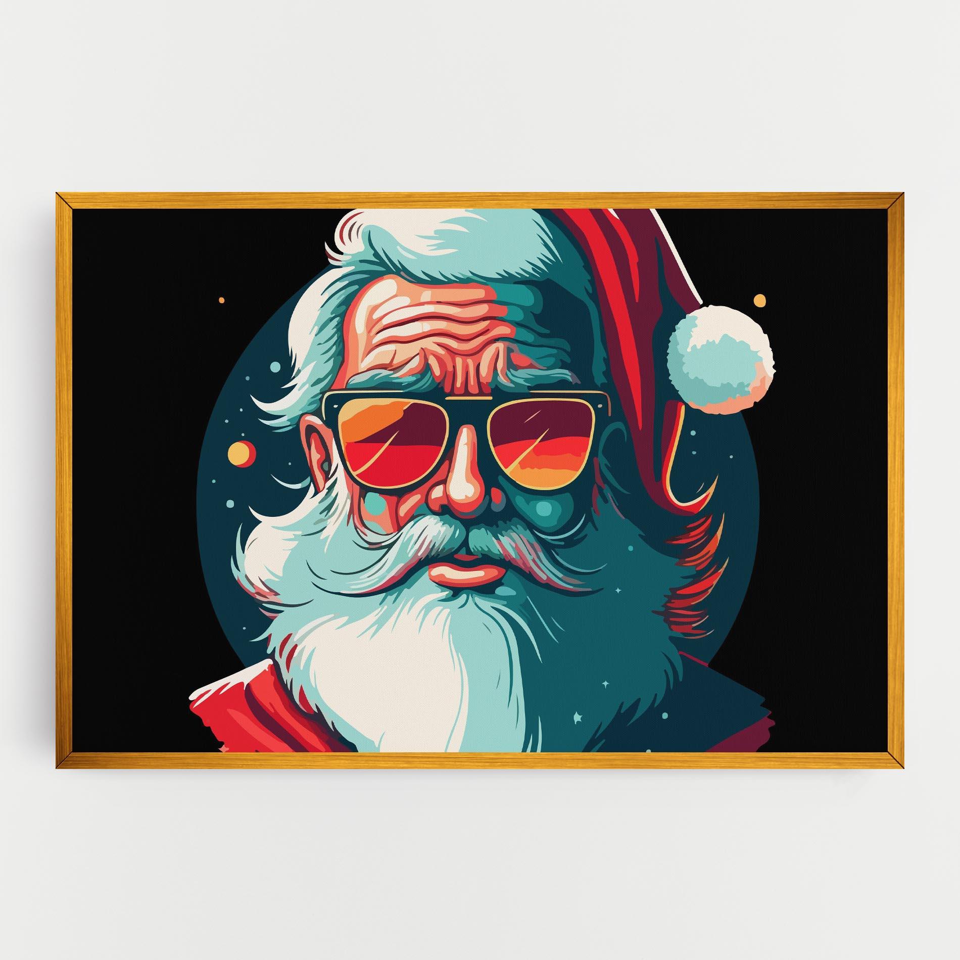 Vászonkép Color Glasses Santa mockup 0