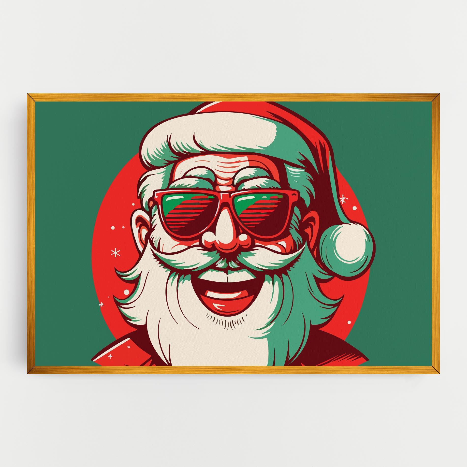 Vászonkép Crazy Smile Santa mockup 0