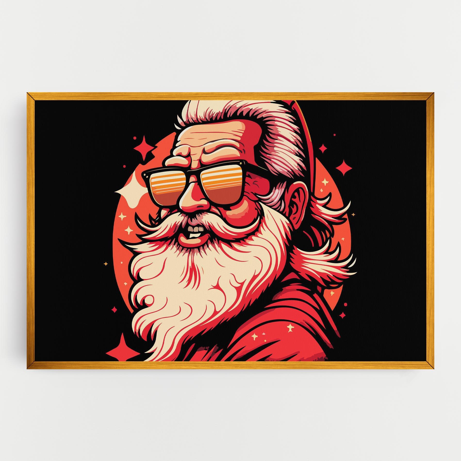 Vászonkép Glasses Santa mockup 0