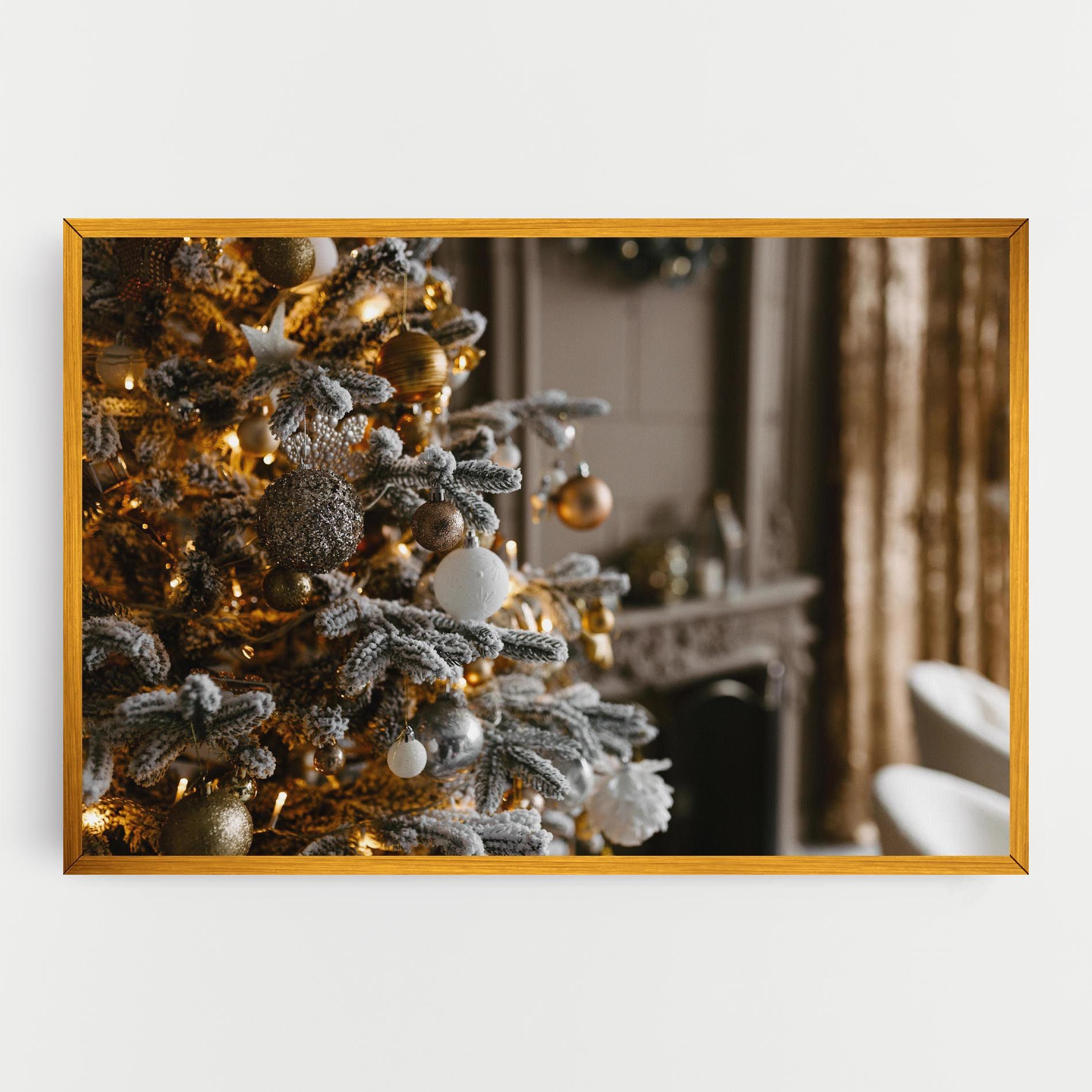 Gold Christmas Decorations mockup 0