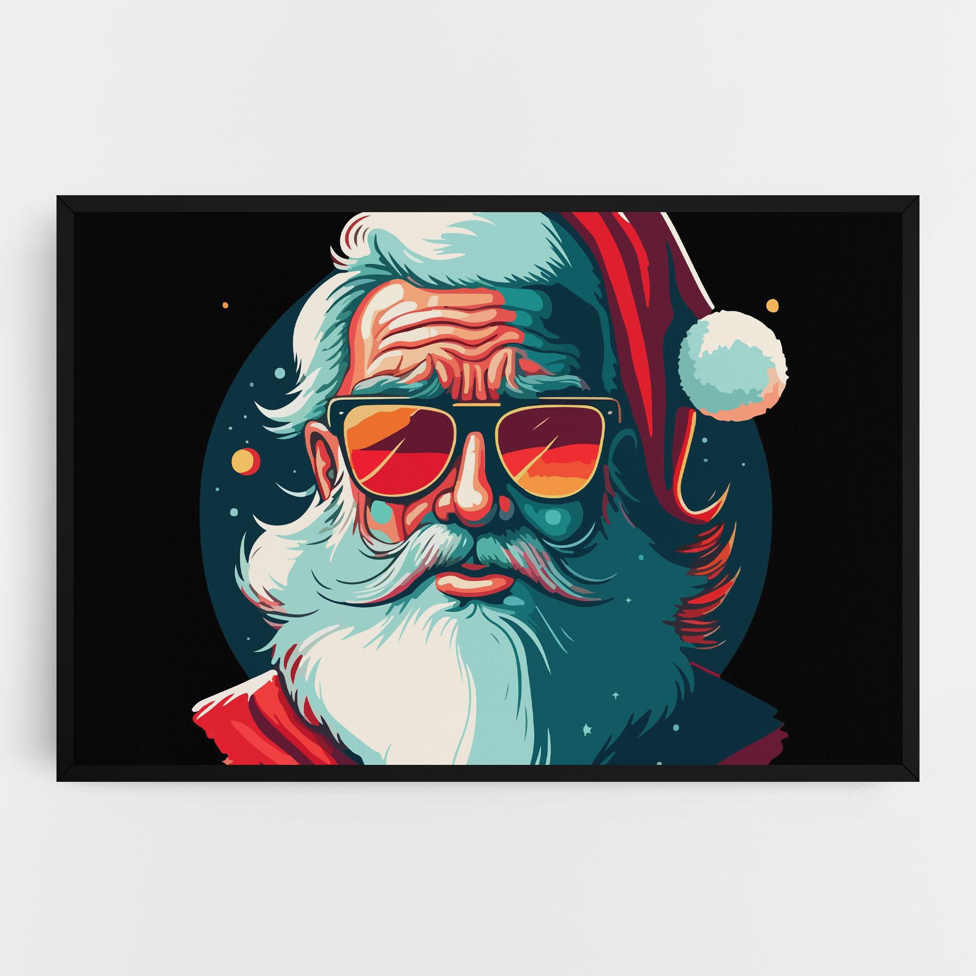 Vászonkép Color Glasses Santa mockup 0