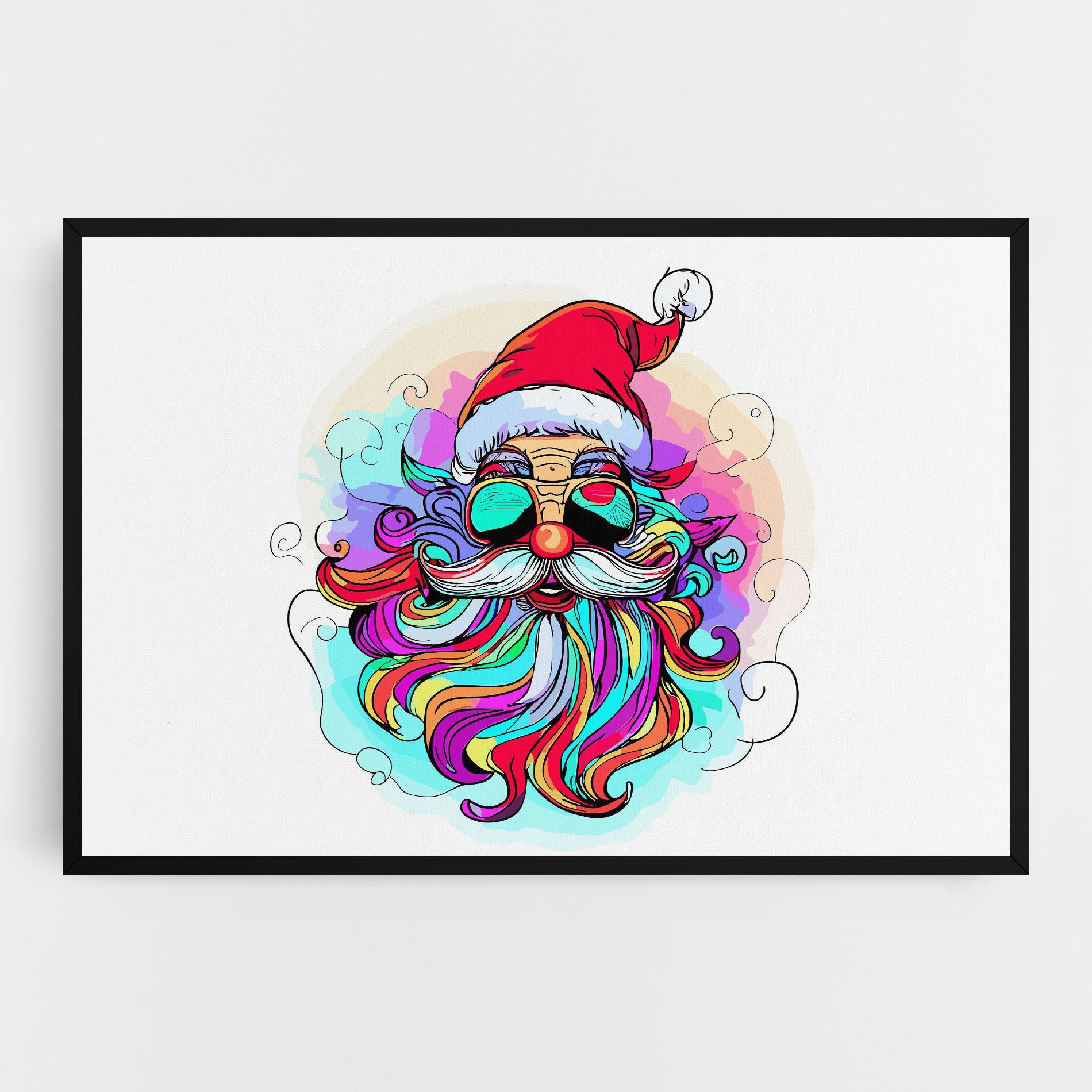 Vászonkép Colorful Santa mockup 0