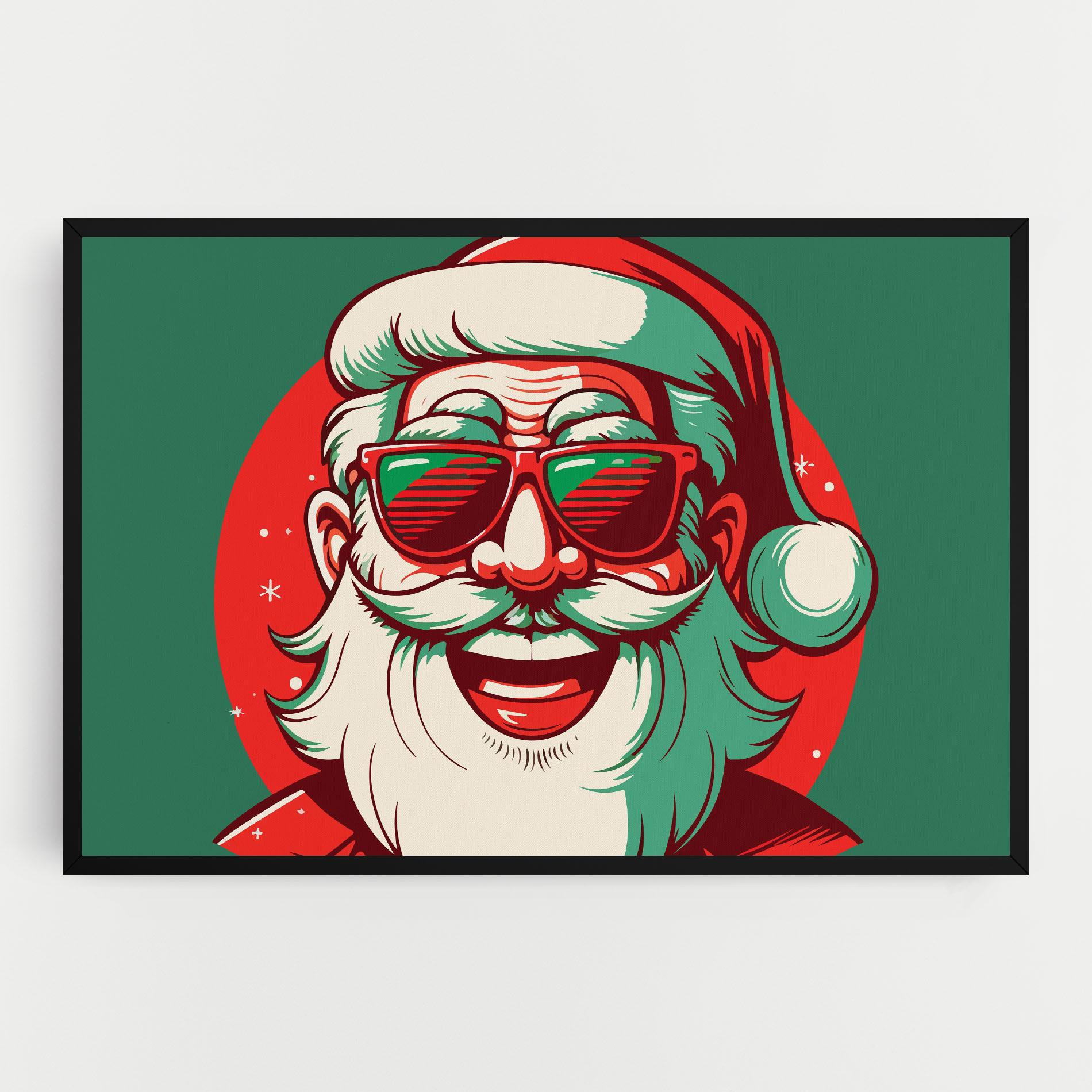 Vászonkép Crazy Smile Santa mockup 0