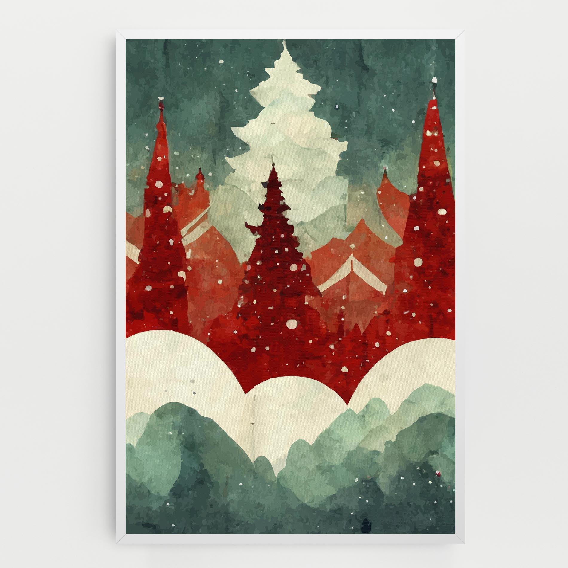 Vászonkép Christmas Landscape mockup 0