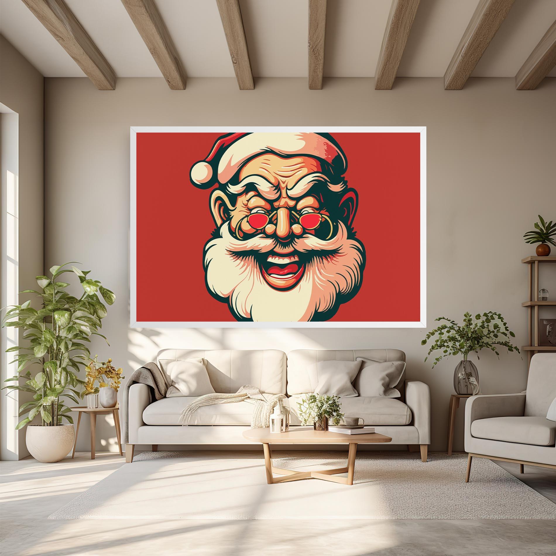 Vászonkép Santa Crazy Smile mockup 6