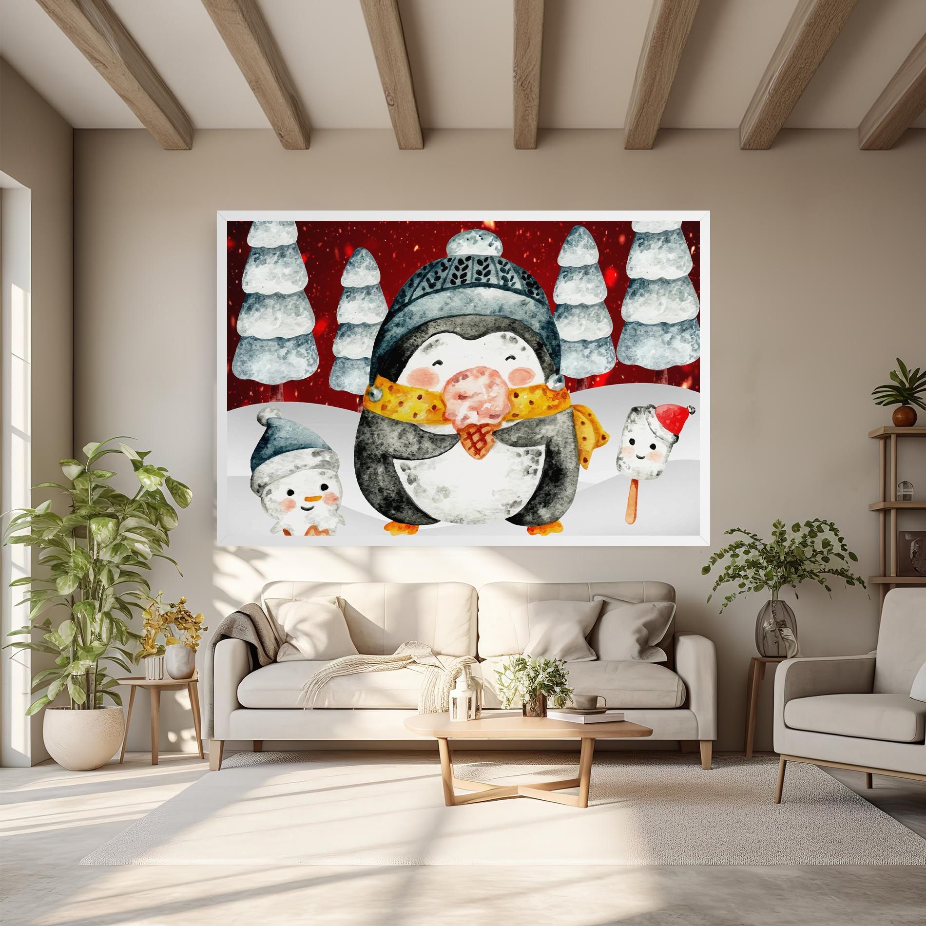 Yellow Pinguin mockup 6