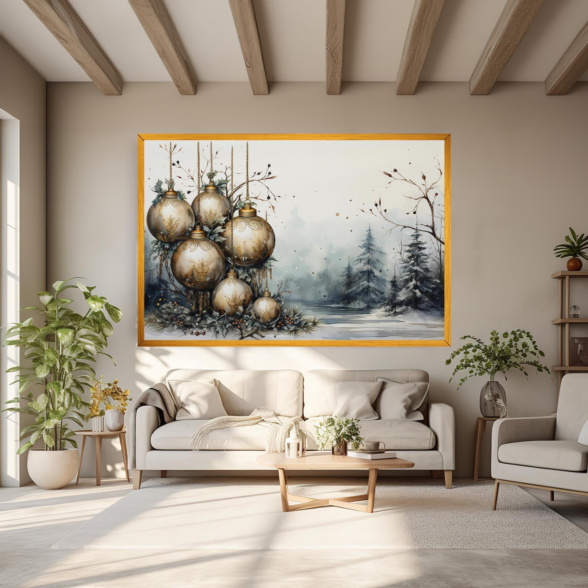 Vászonkép Christmas Art Paper mockup 6