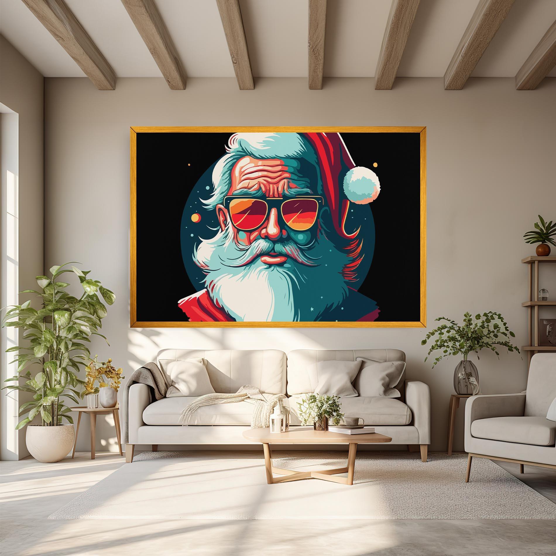 Vászonkép Color Glasses Santa mockup 6