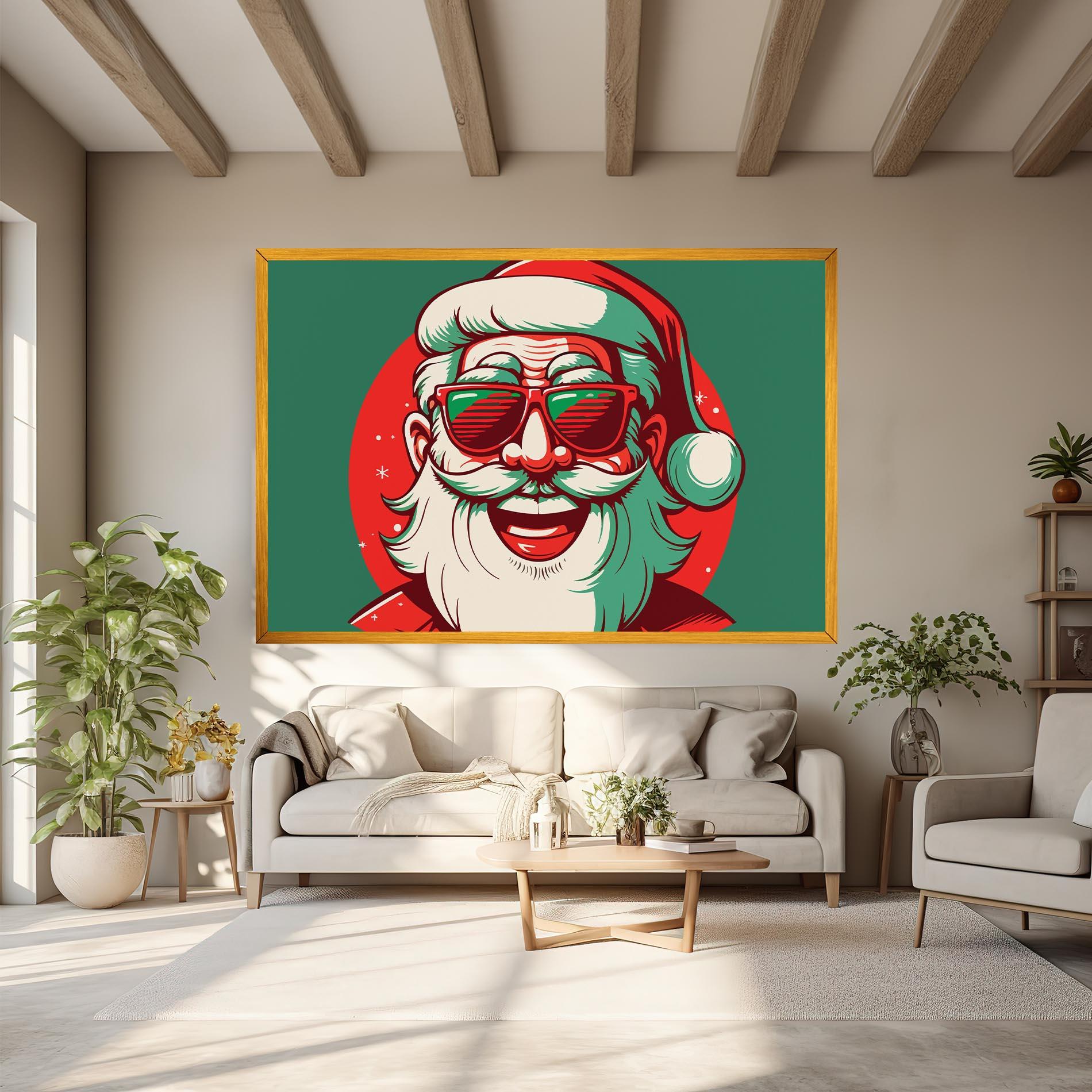 Vászonkép Crazy Smile Santa mockup 6