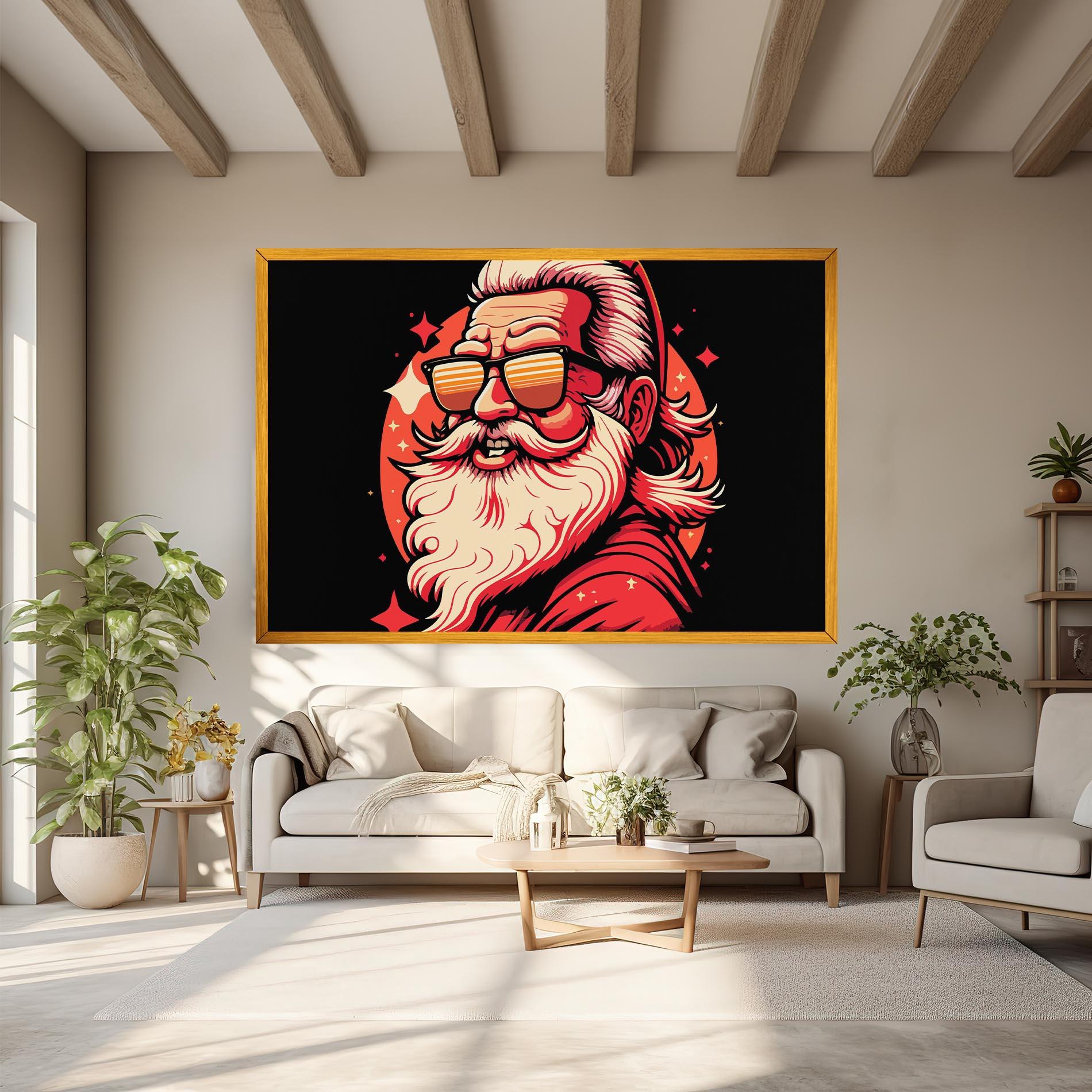 Vászonkép Glasses Santa mockup 6