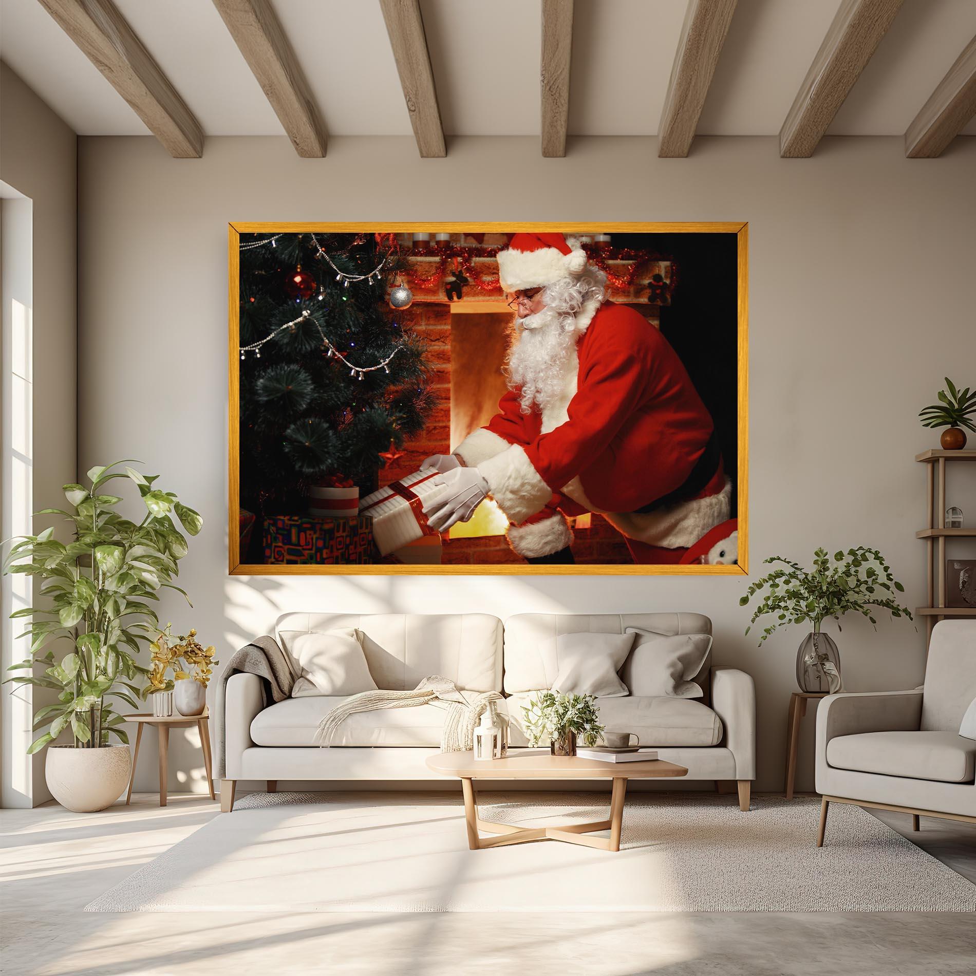 Vászonkép Santa Brought Gifts mockup 6