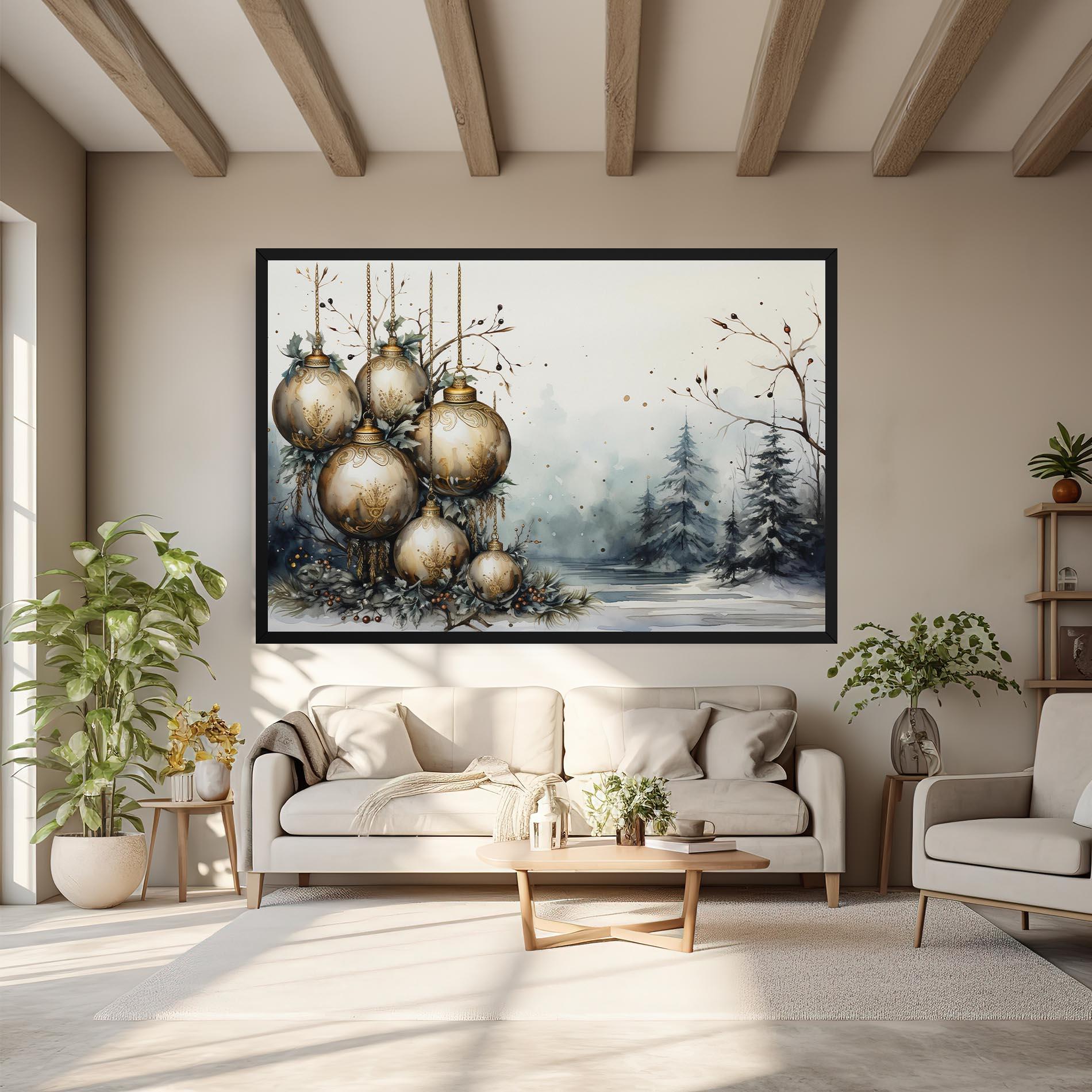 Vászonkép Christmas Art Paper mockup 6