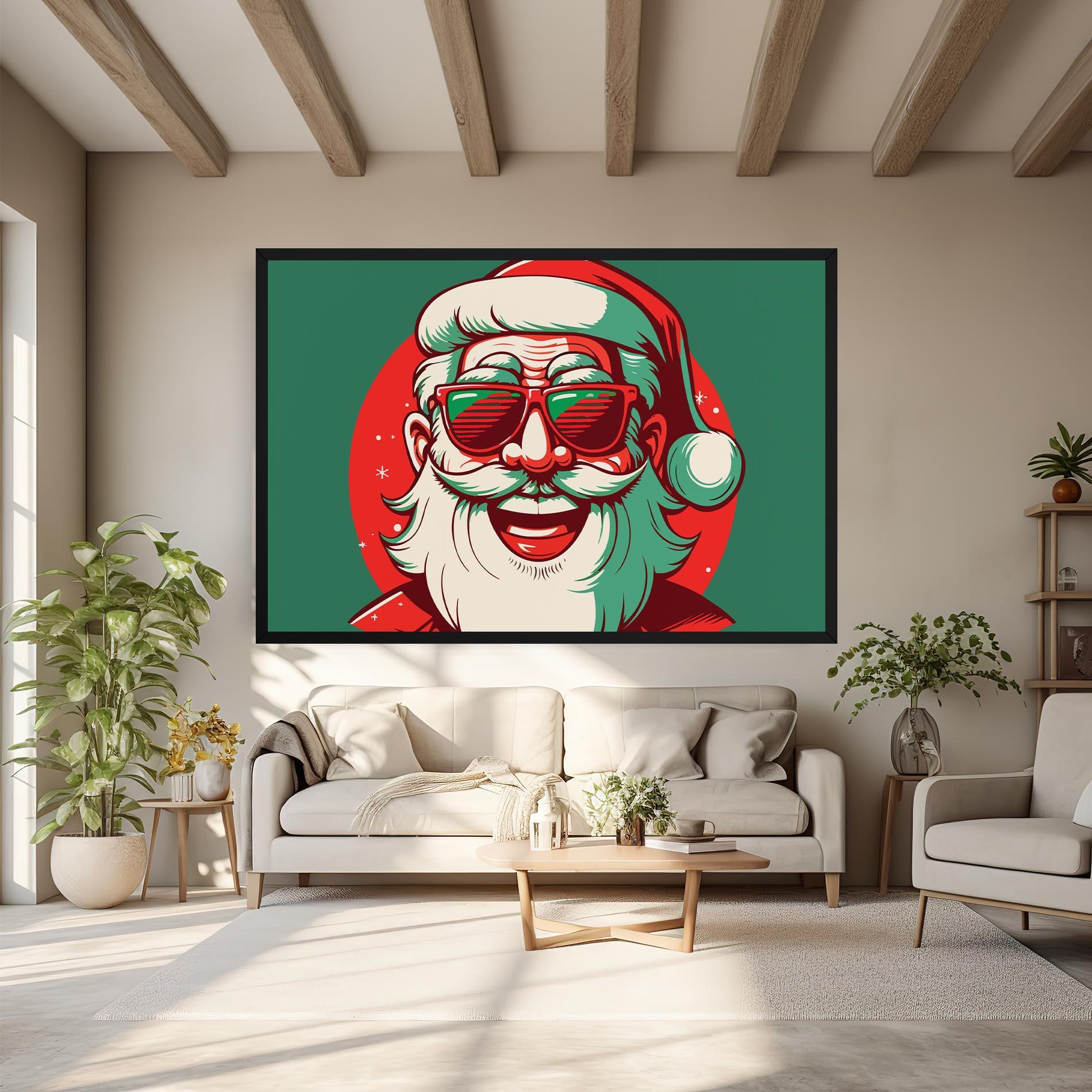 Vászonkép Crazy Smile Santa mockup 6