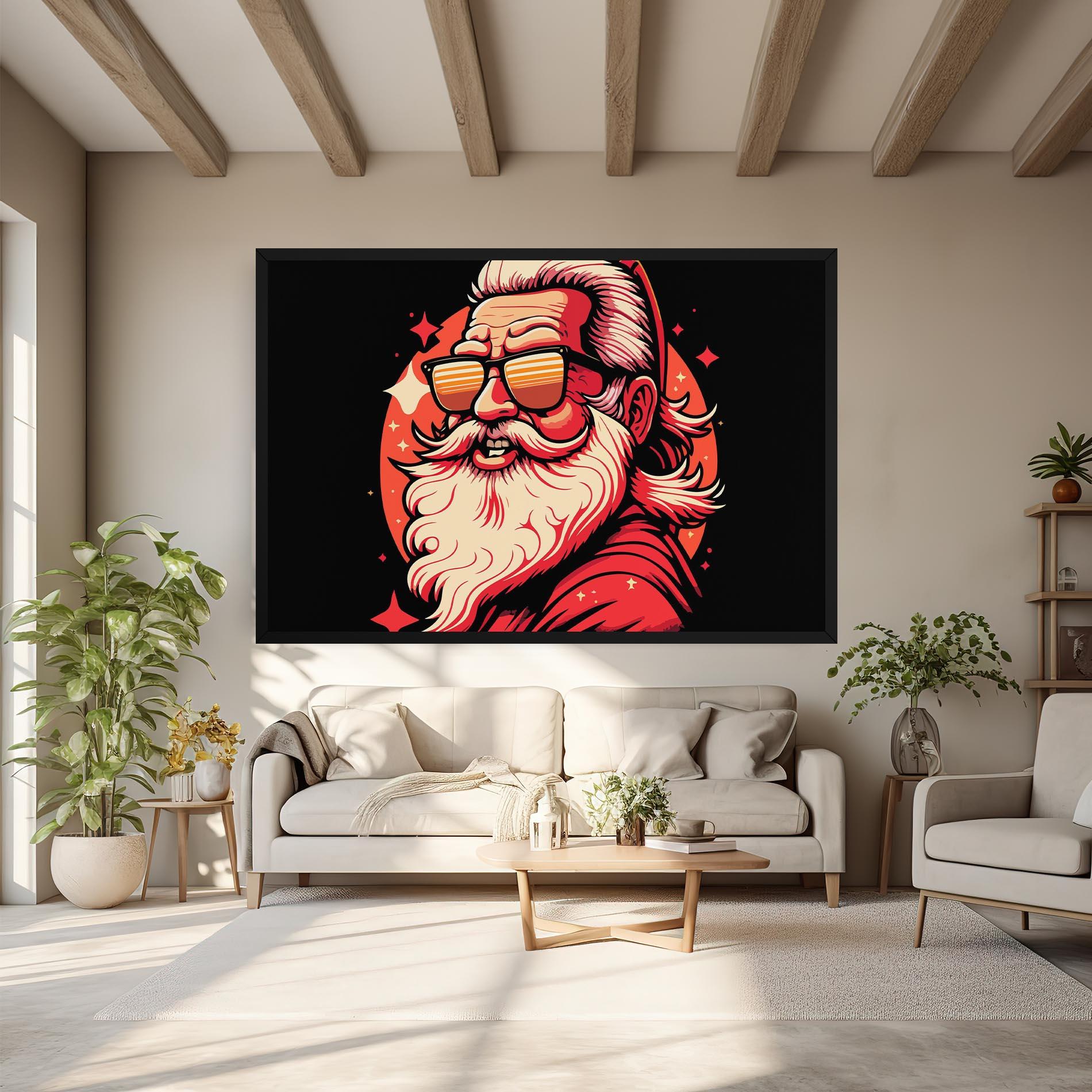 Vászonkép Glasses Santa mockup 6