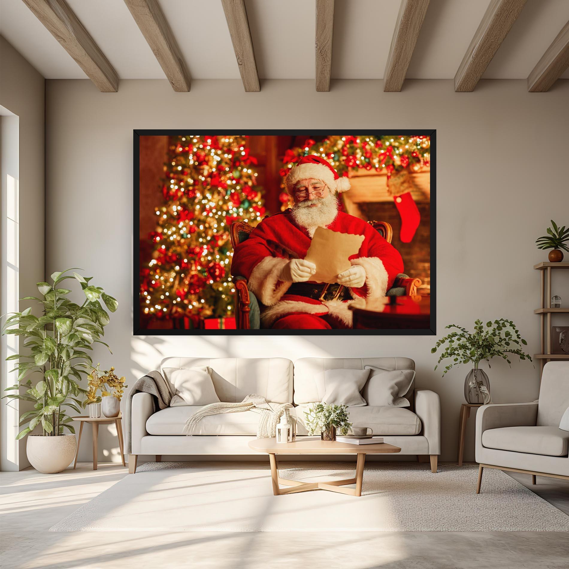 Vászonkép Reading Christmas Letter mockup 6