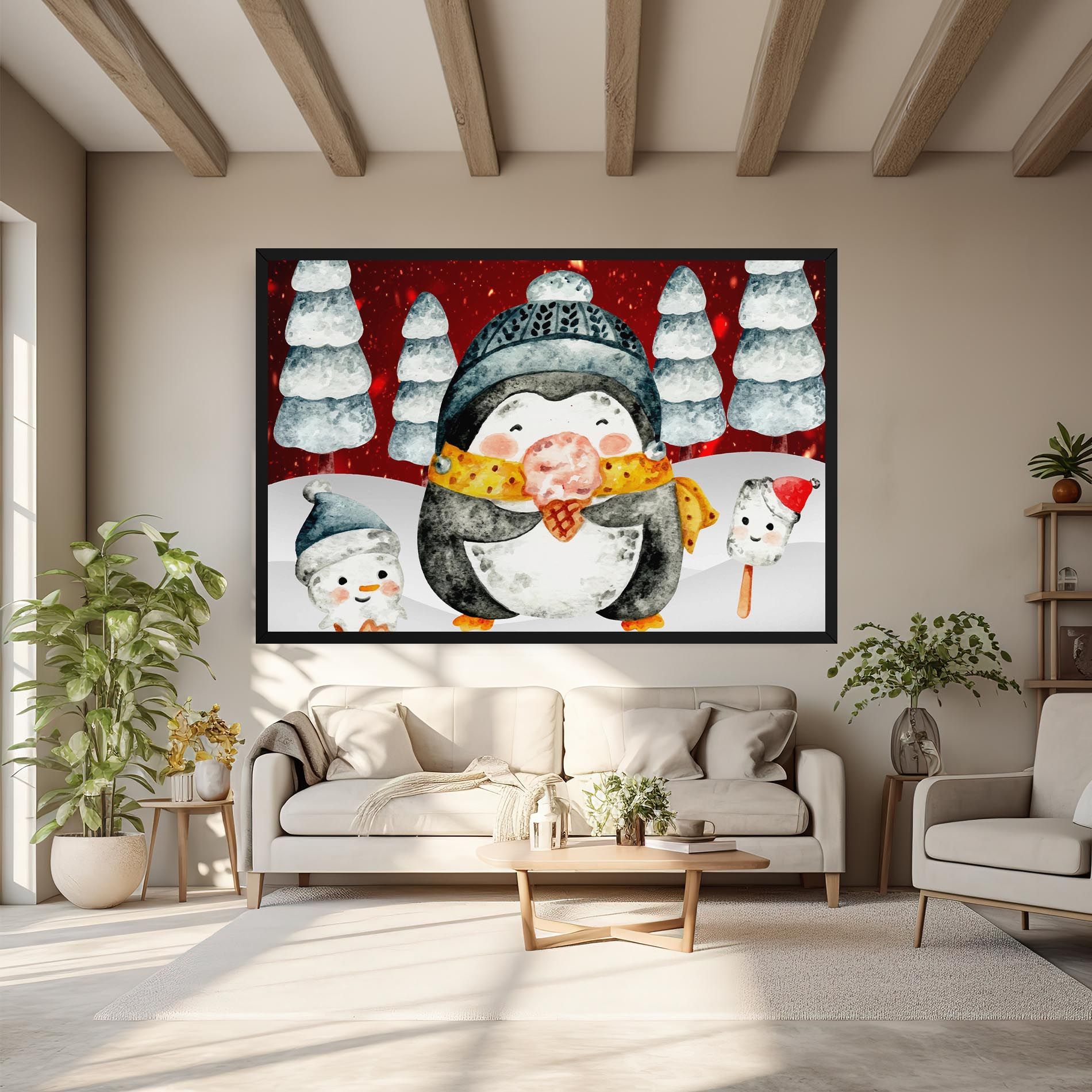 Yellow Pinguin mockup 6