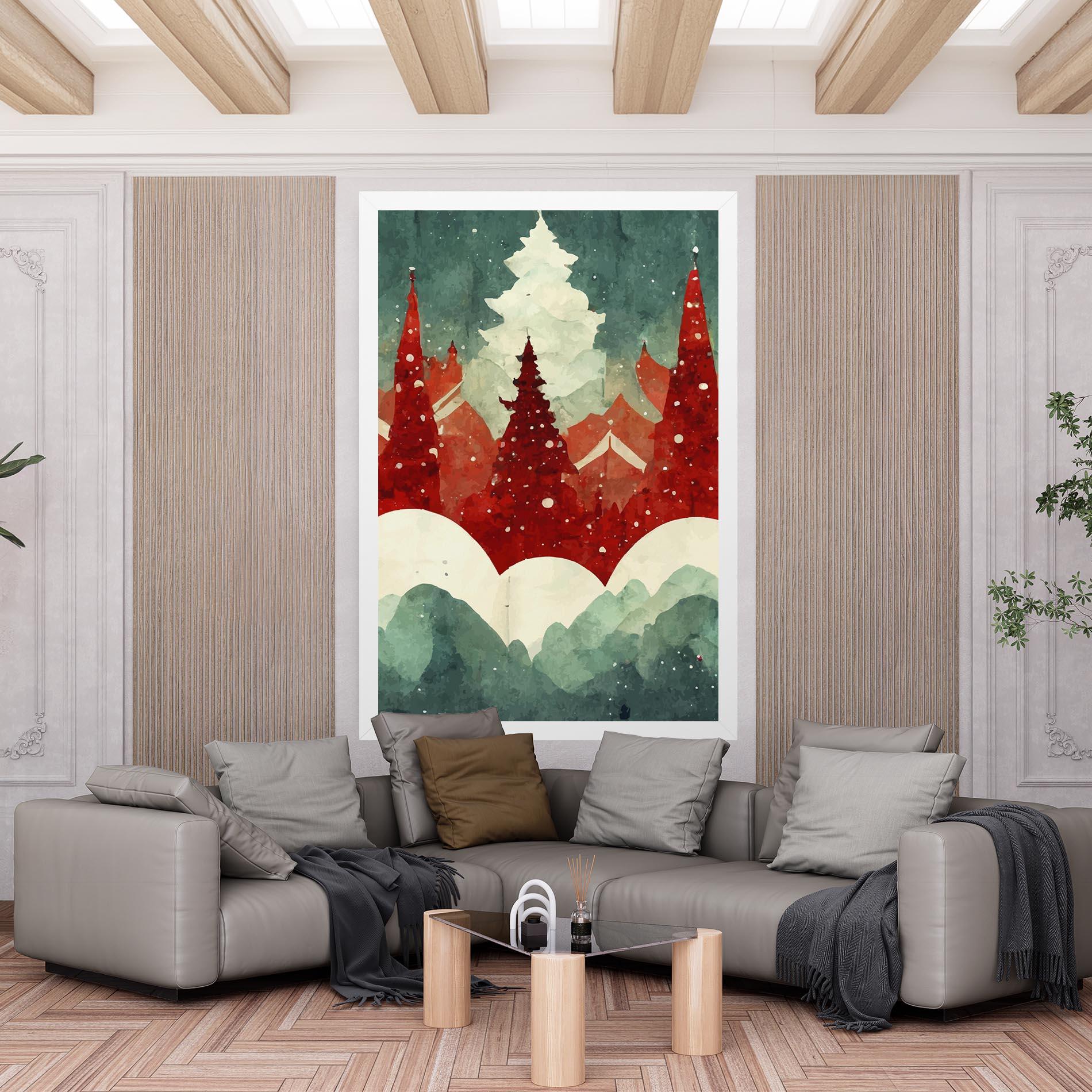 Vászonkép Christmas Landscape mockup 6