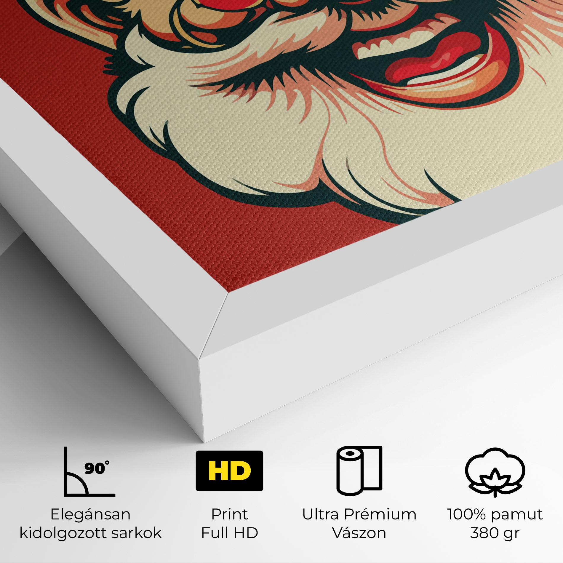 Vászonkép Santa Crazy Smile mockup 4