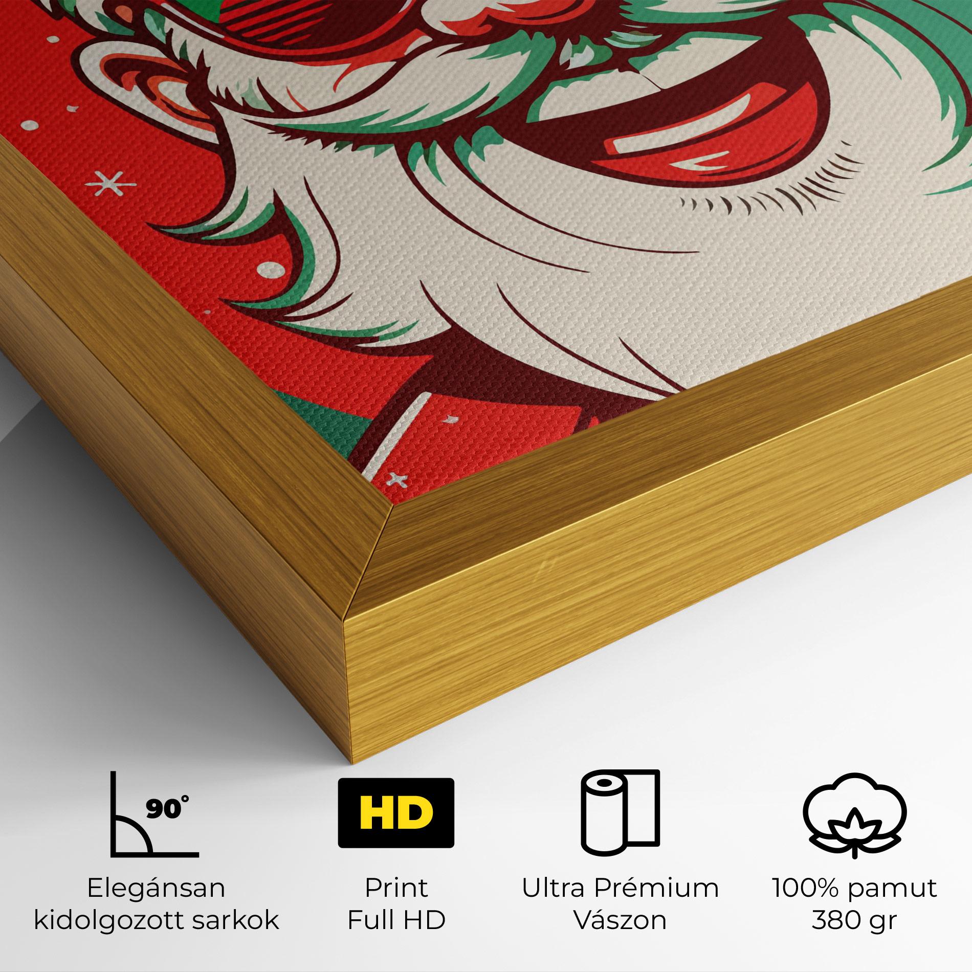 Vászonkép Crazy Smile Santa mockup 4