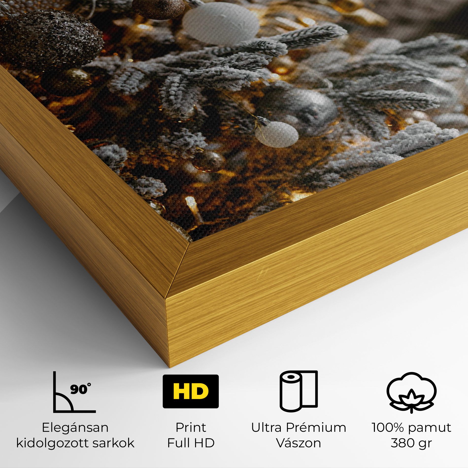 Gold Christmas Decorations mockup 4