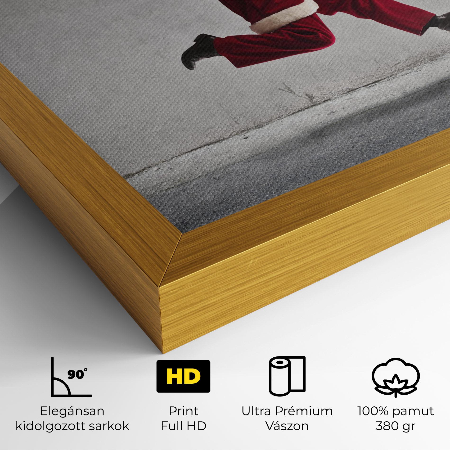 Vászonkép Santa Claus Jumping mockup 4