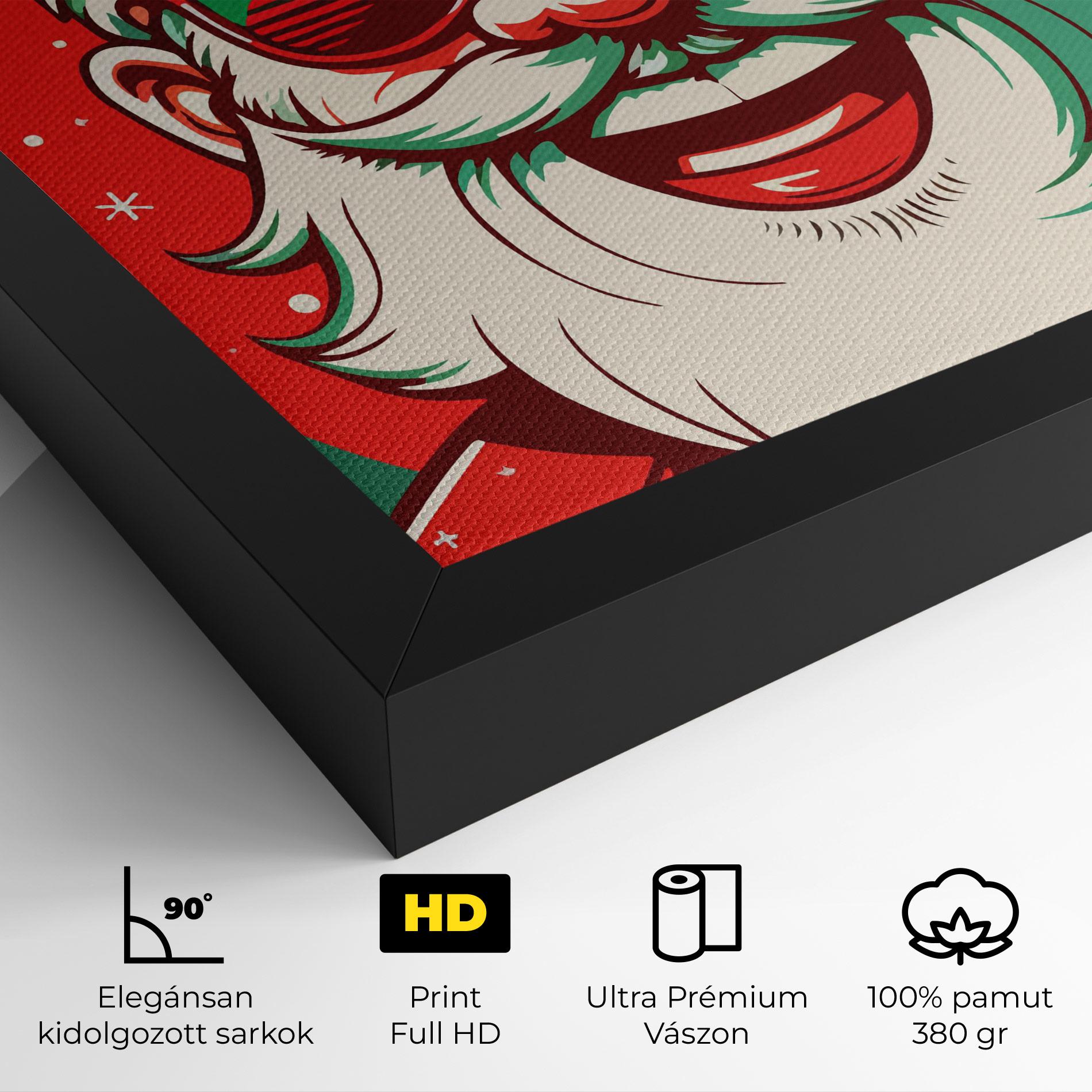 Vászonkép Crazy Smile Santa mockup 4