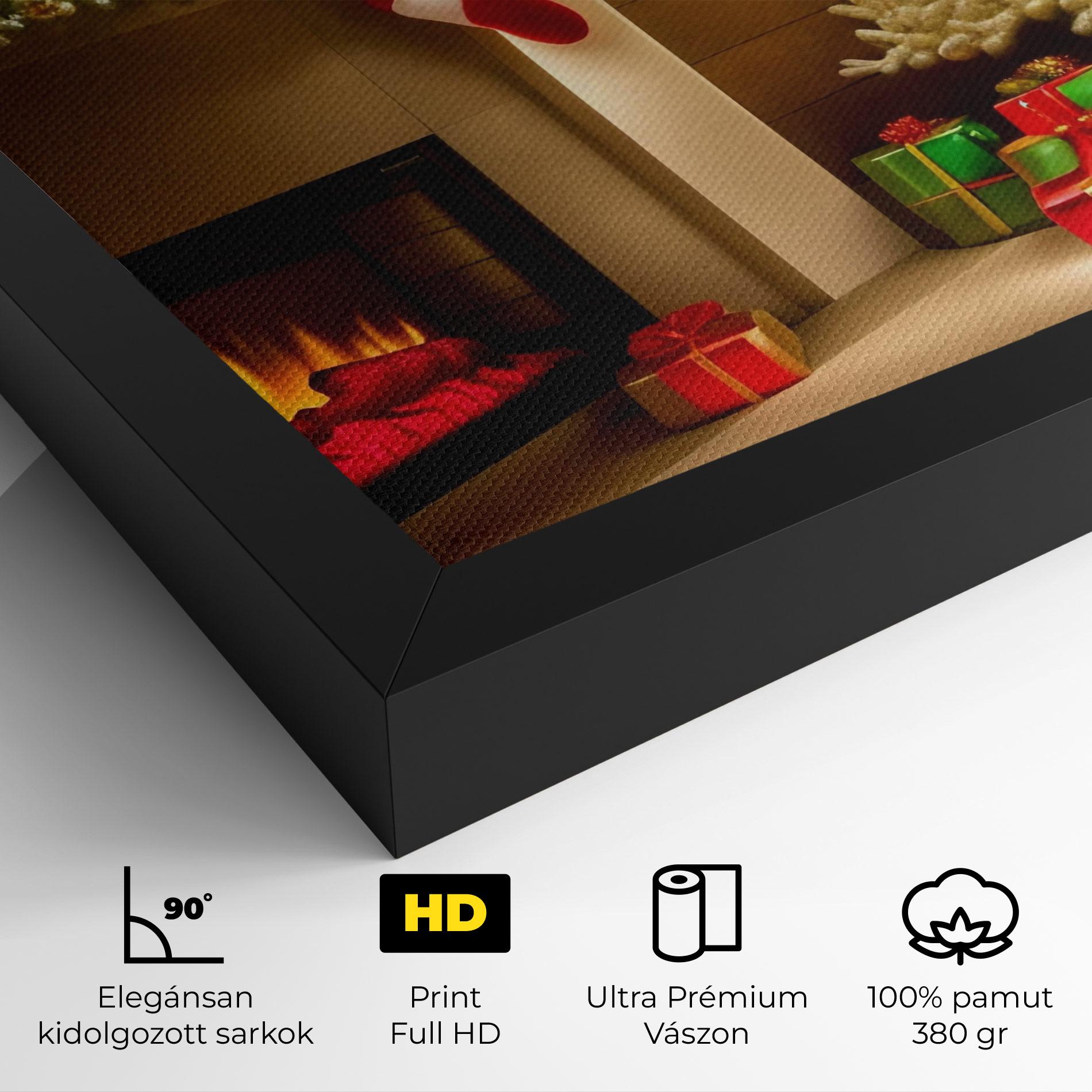 Vászonkép Decorated Christmas Tree mockup 4