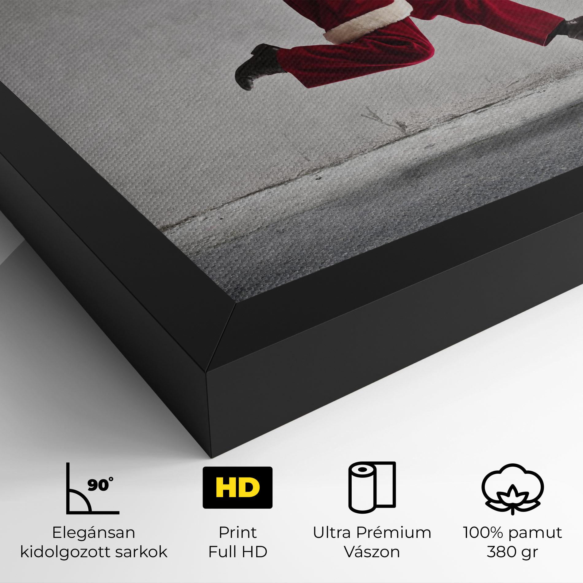 Vászonkép Santa Claus Jumping mockup 4