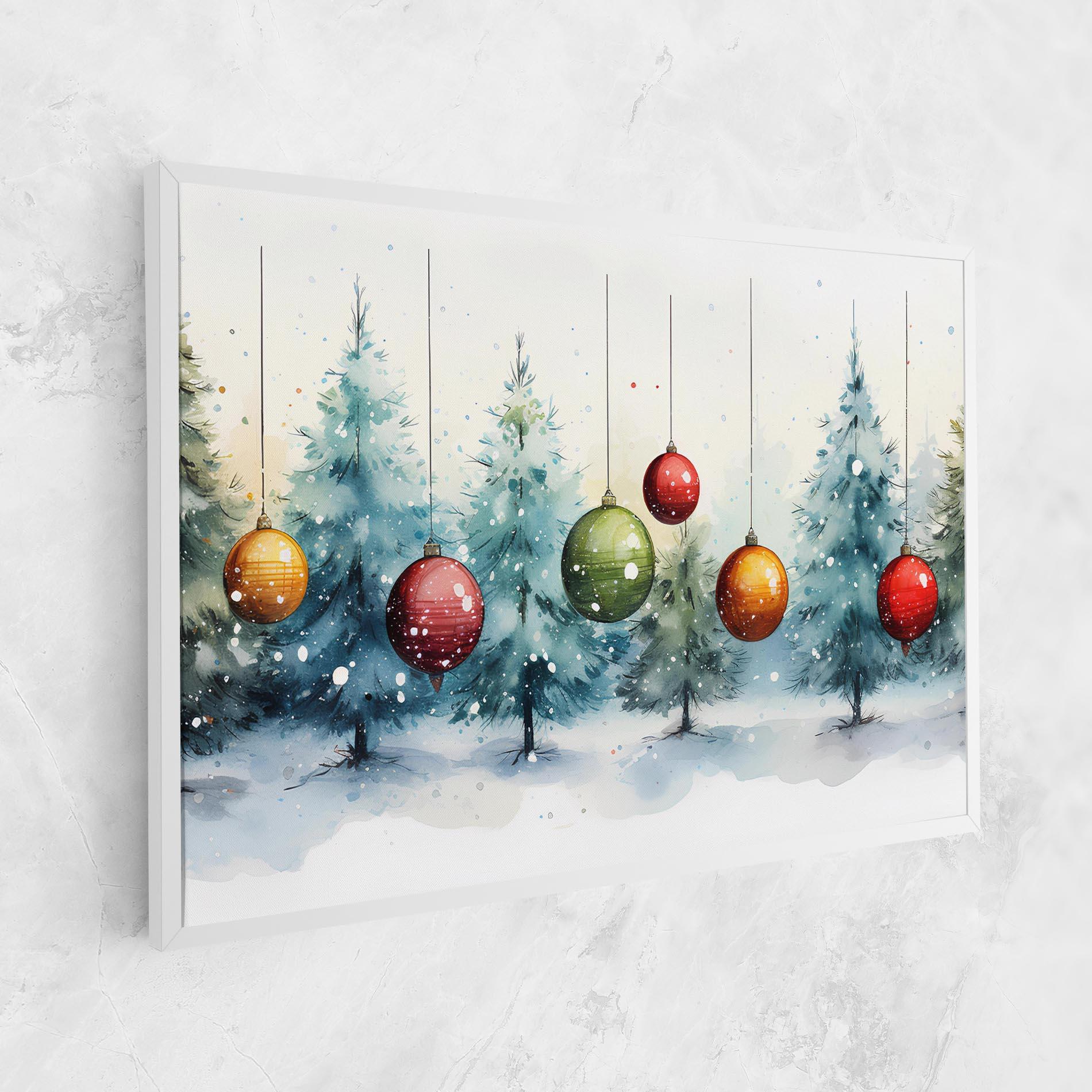 Vászonkép Christmas Tree Painting mockup 1