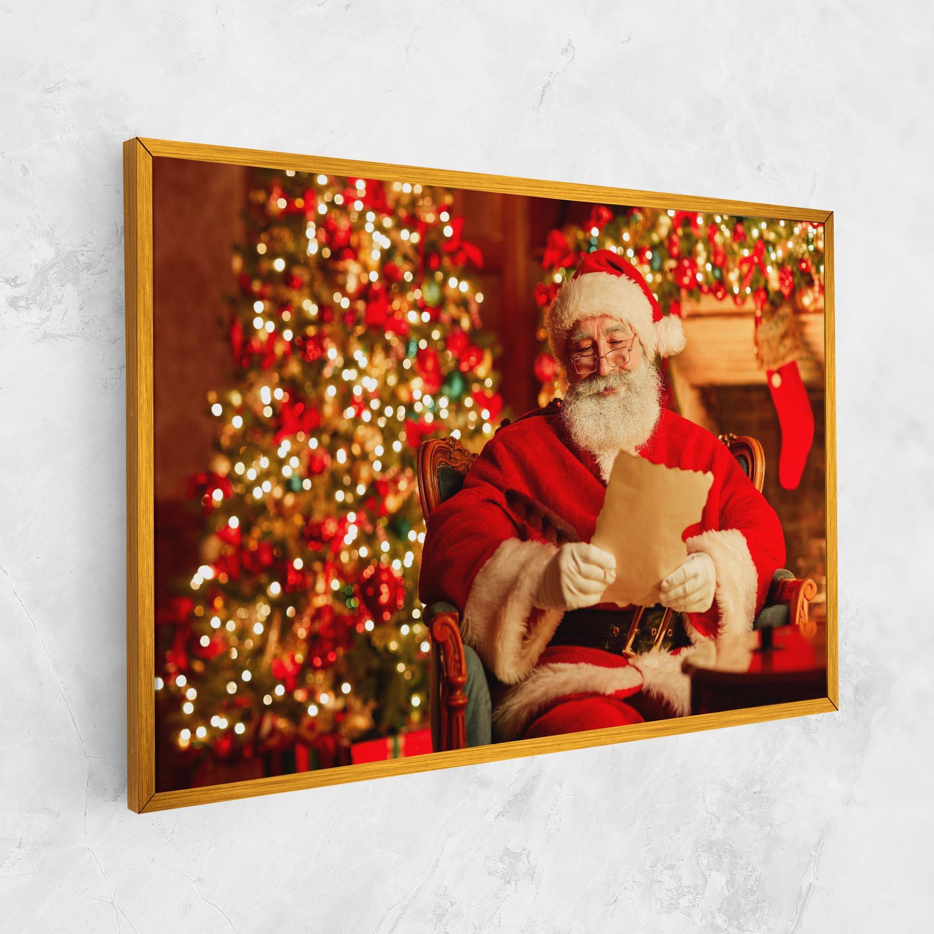 Vászonkép Reading Christmas Letter mockup 1