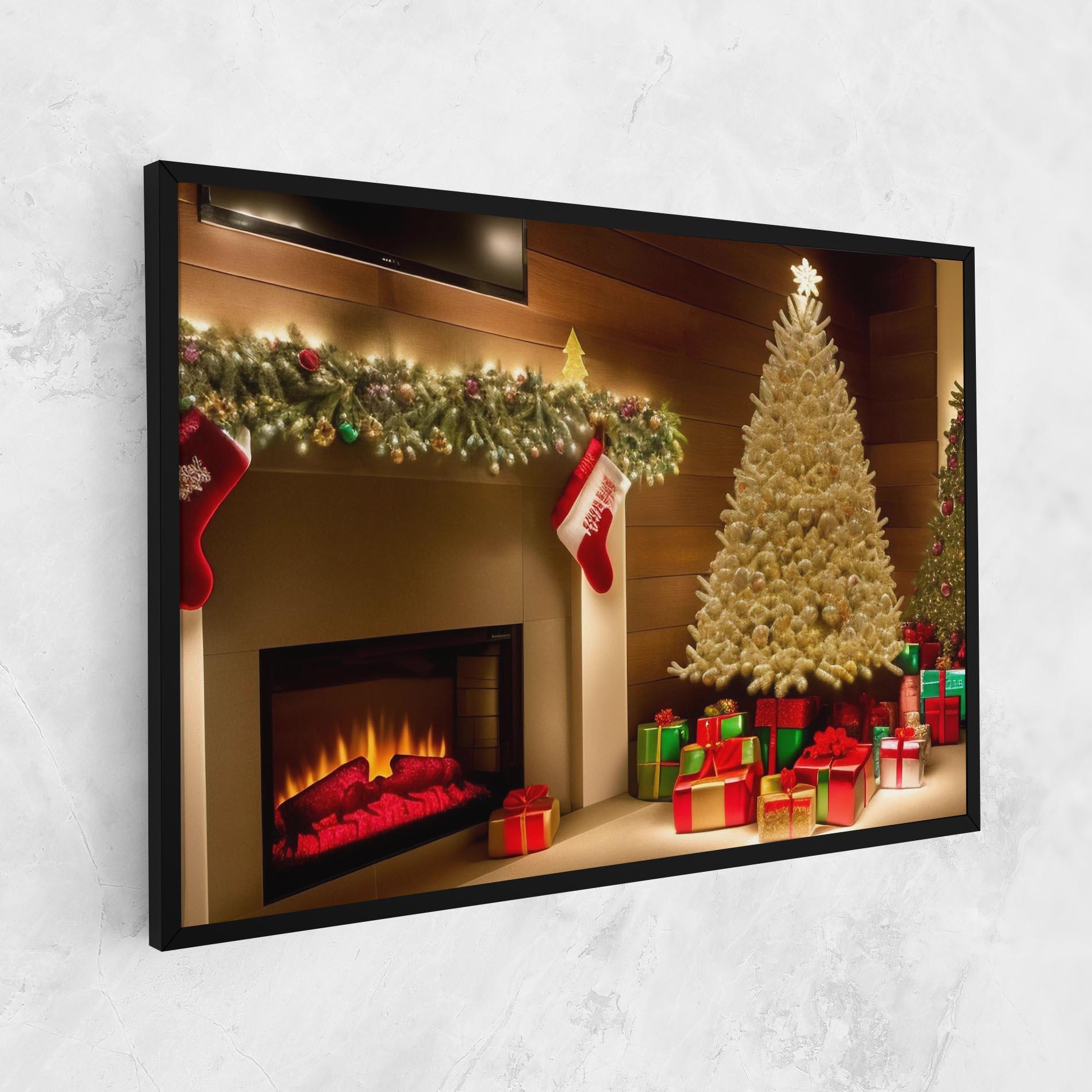 Vászonkép Decorated Christmas Tree mockup 1