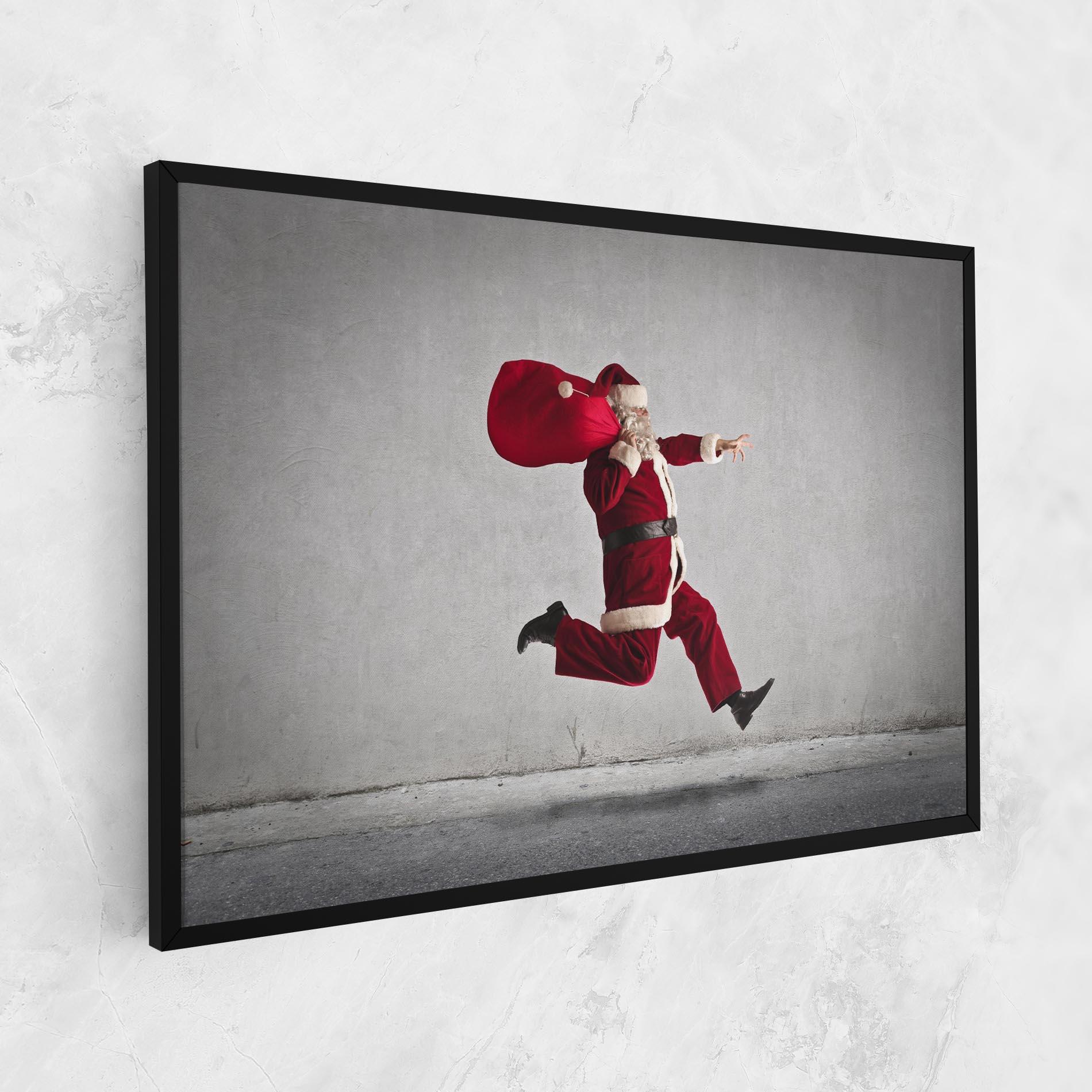 Vászonkép Santa Claus Jumping mockup 1