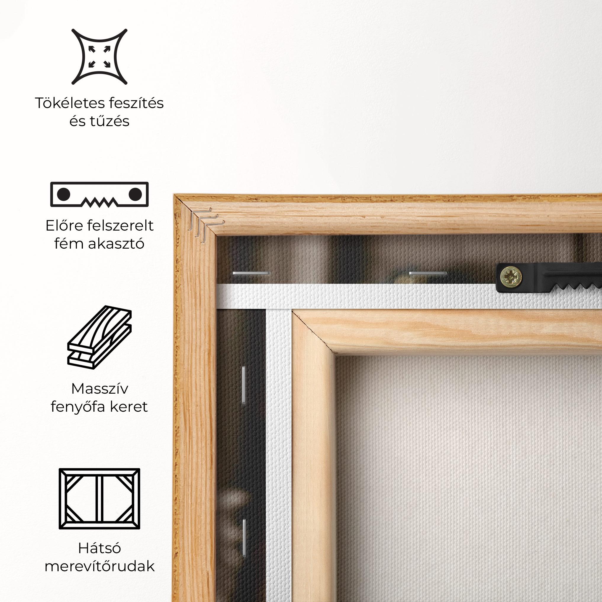 Vászonkép Gold Christmas Decorations mockup 5