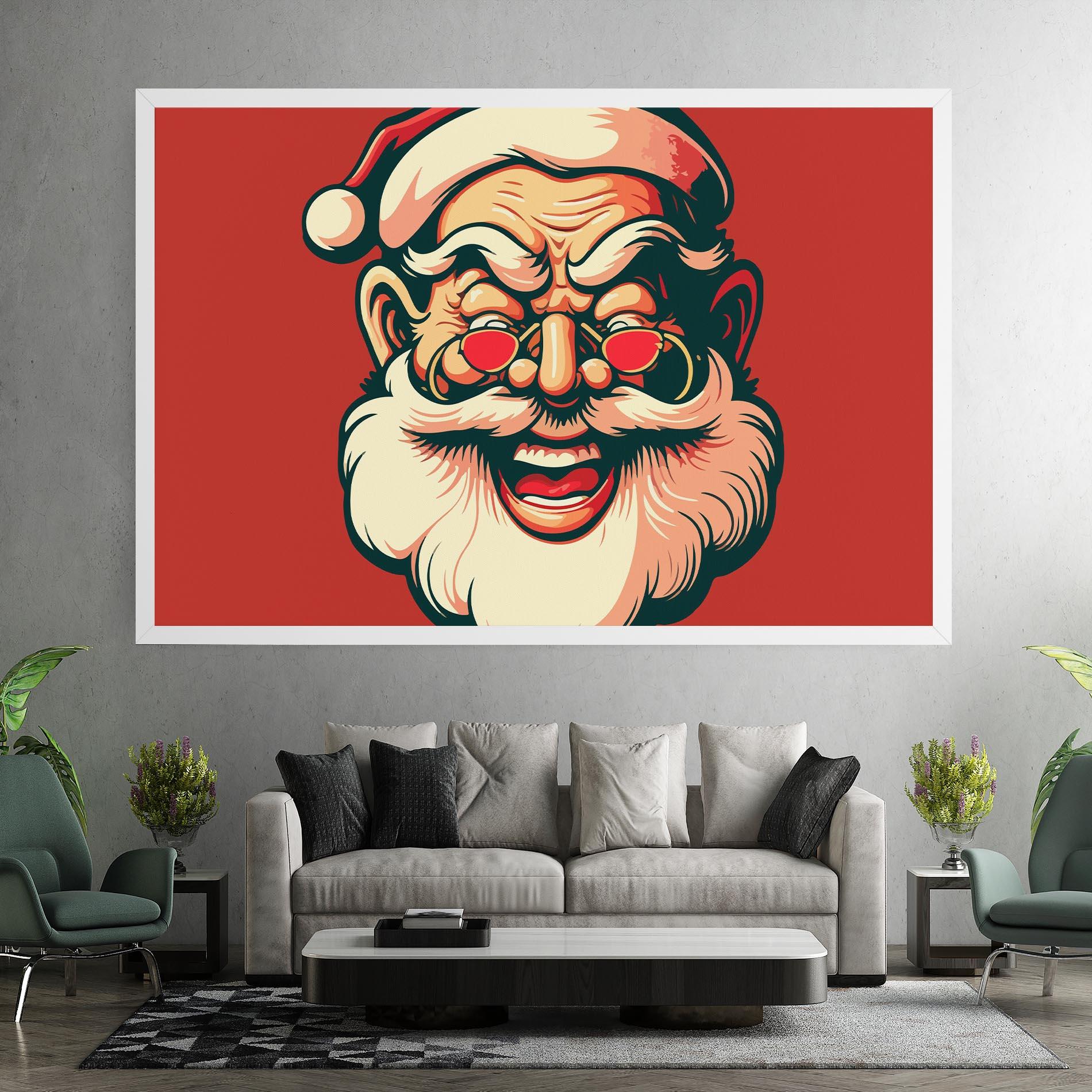 Vászonkép Santa Crazy Smile mockup 7