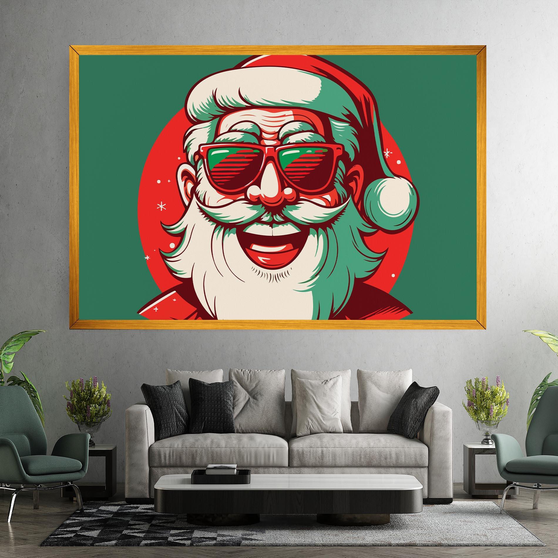 Vászonkép Crazy Smile Santa mockup 7
