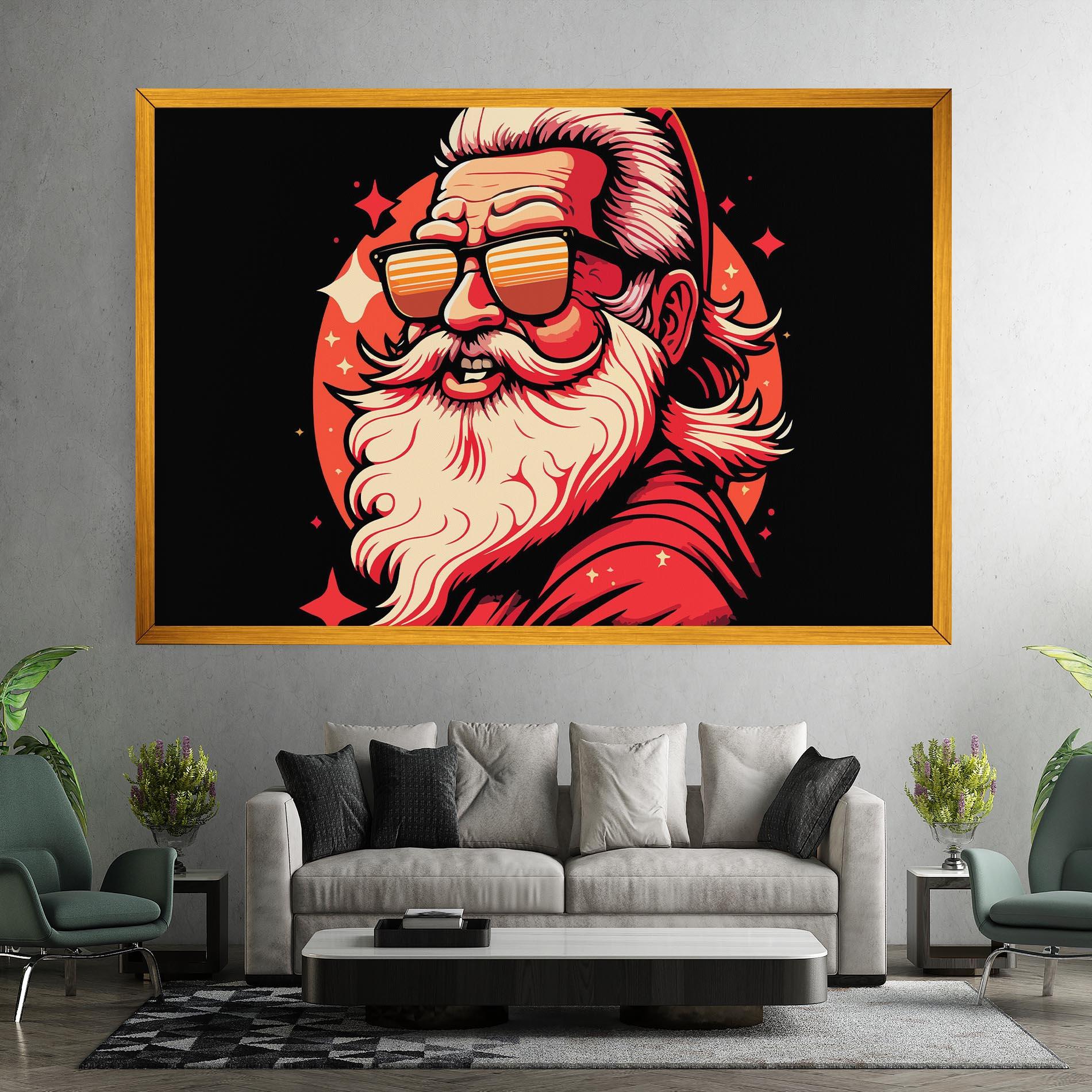 Vászonkép Glasses Santa mockup 7