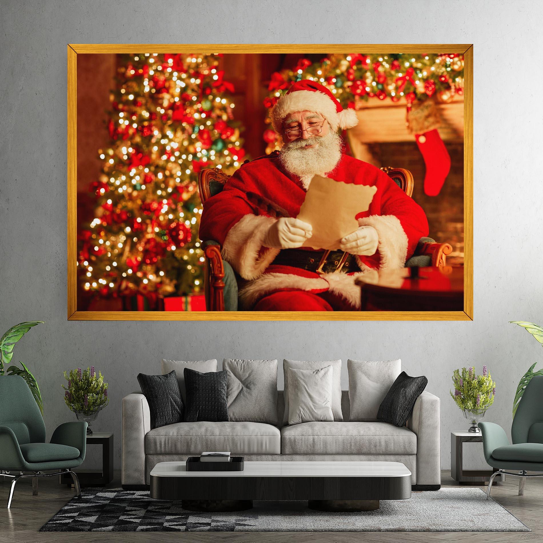 Vászonkép Reading Christmas Letter mockup 7